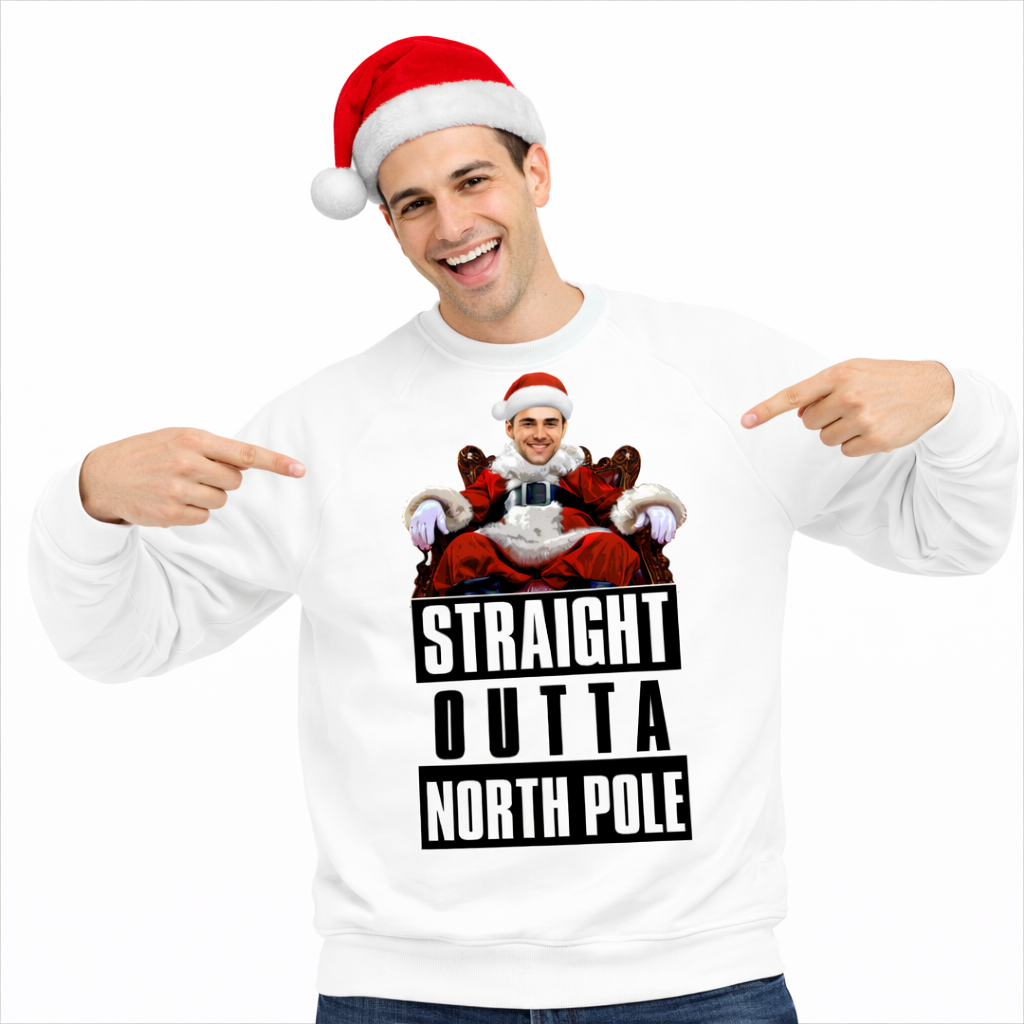 Straight Outta North Pole Christmas Jumper