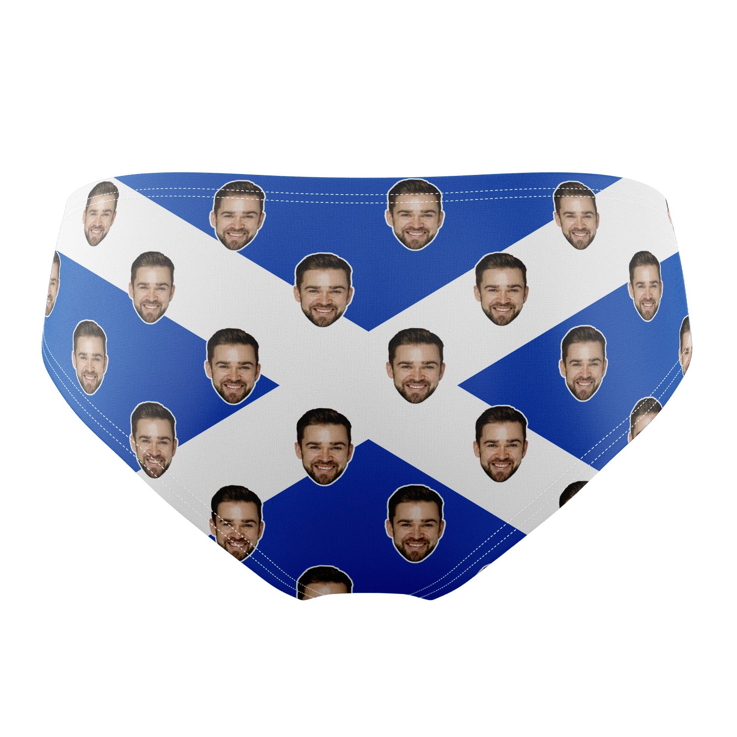 Face Pattern Scottish Flag Swim Trunks