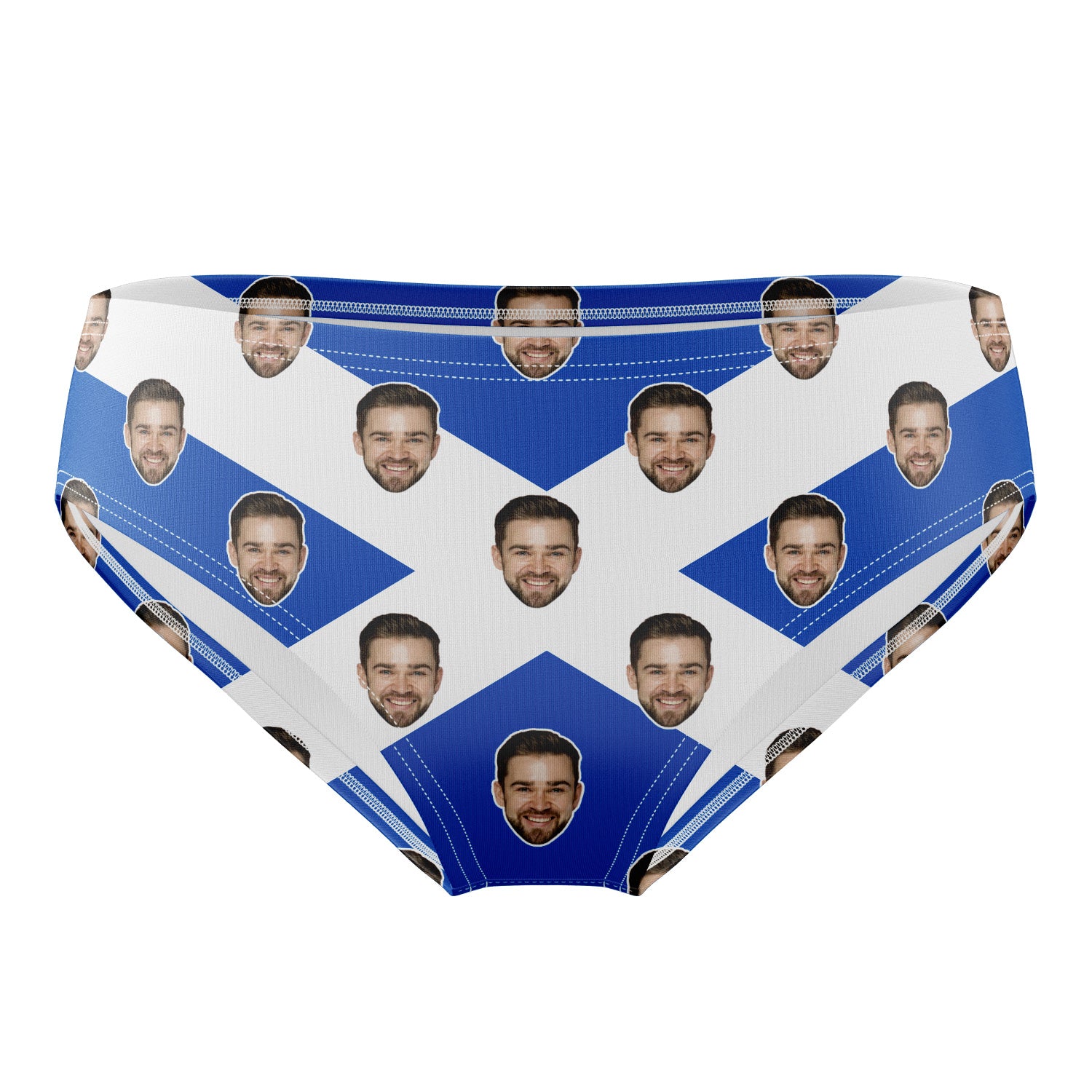 Face Pattern Scottish Flag Swim Trunks