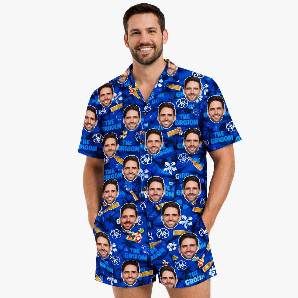 The Groom Personalised Hawaiian Shirt Shorts Set