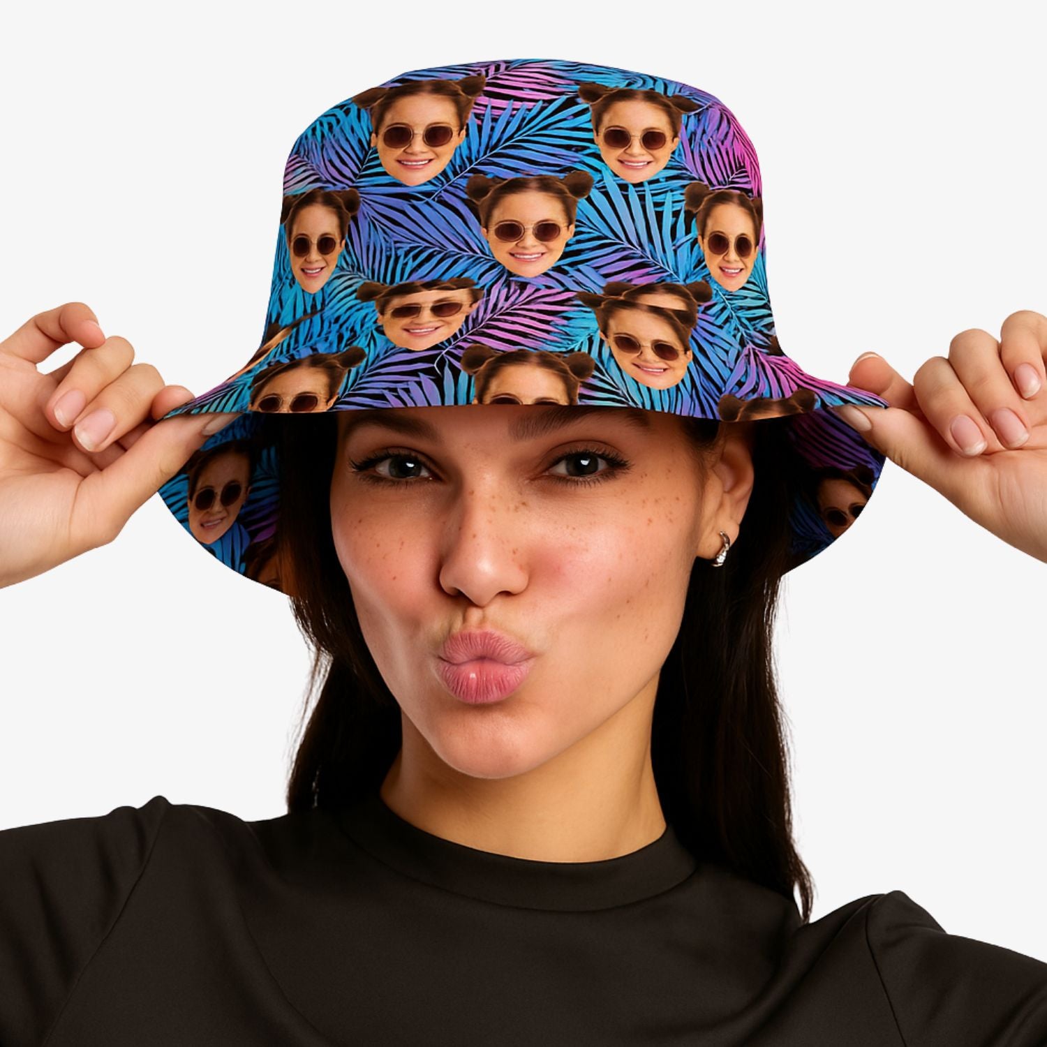 Neon Tropical Custom Bucket Hat