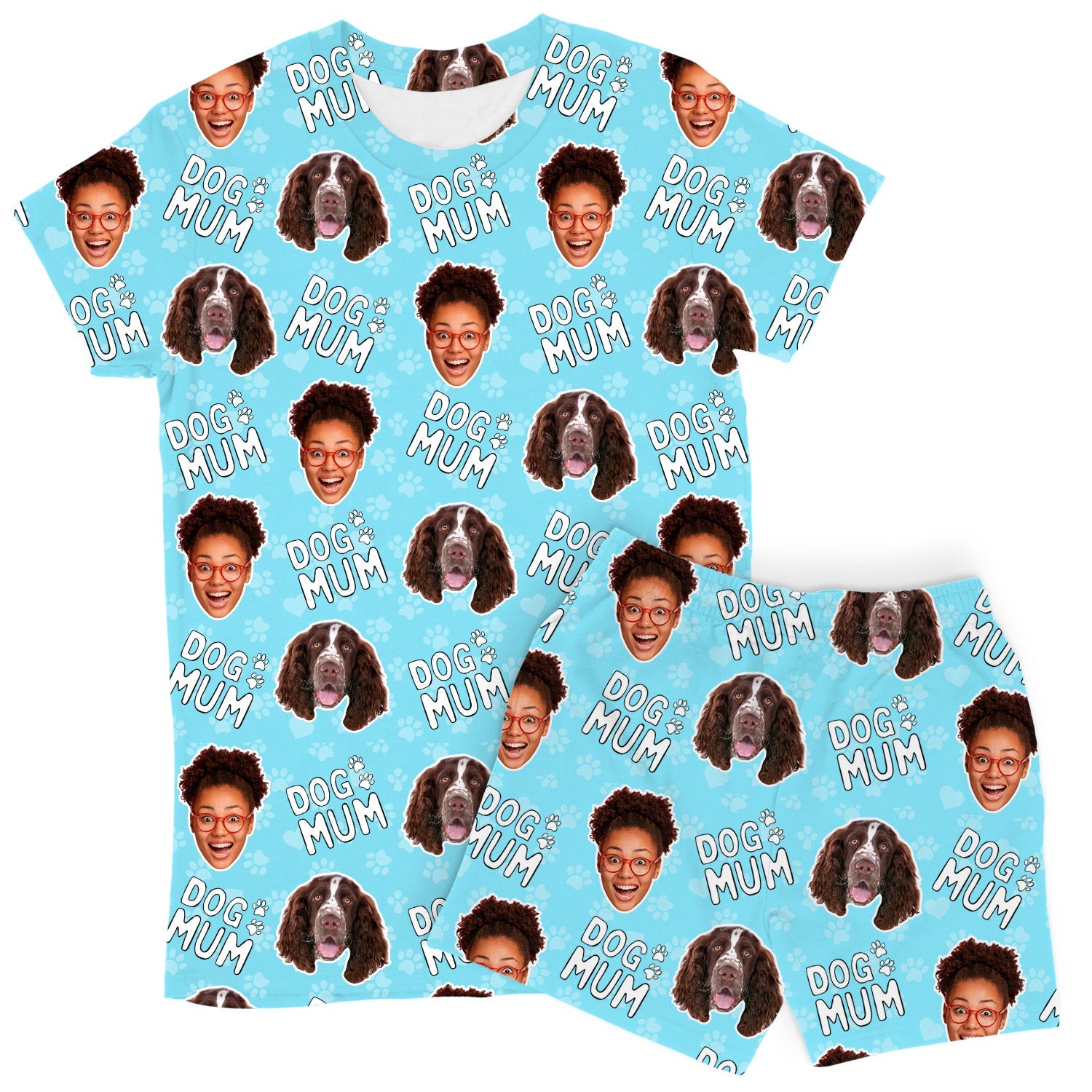 Women's Dog Mum Personalised PJs - Shorts Set