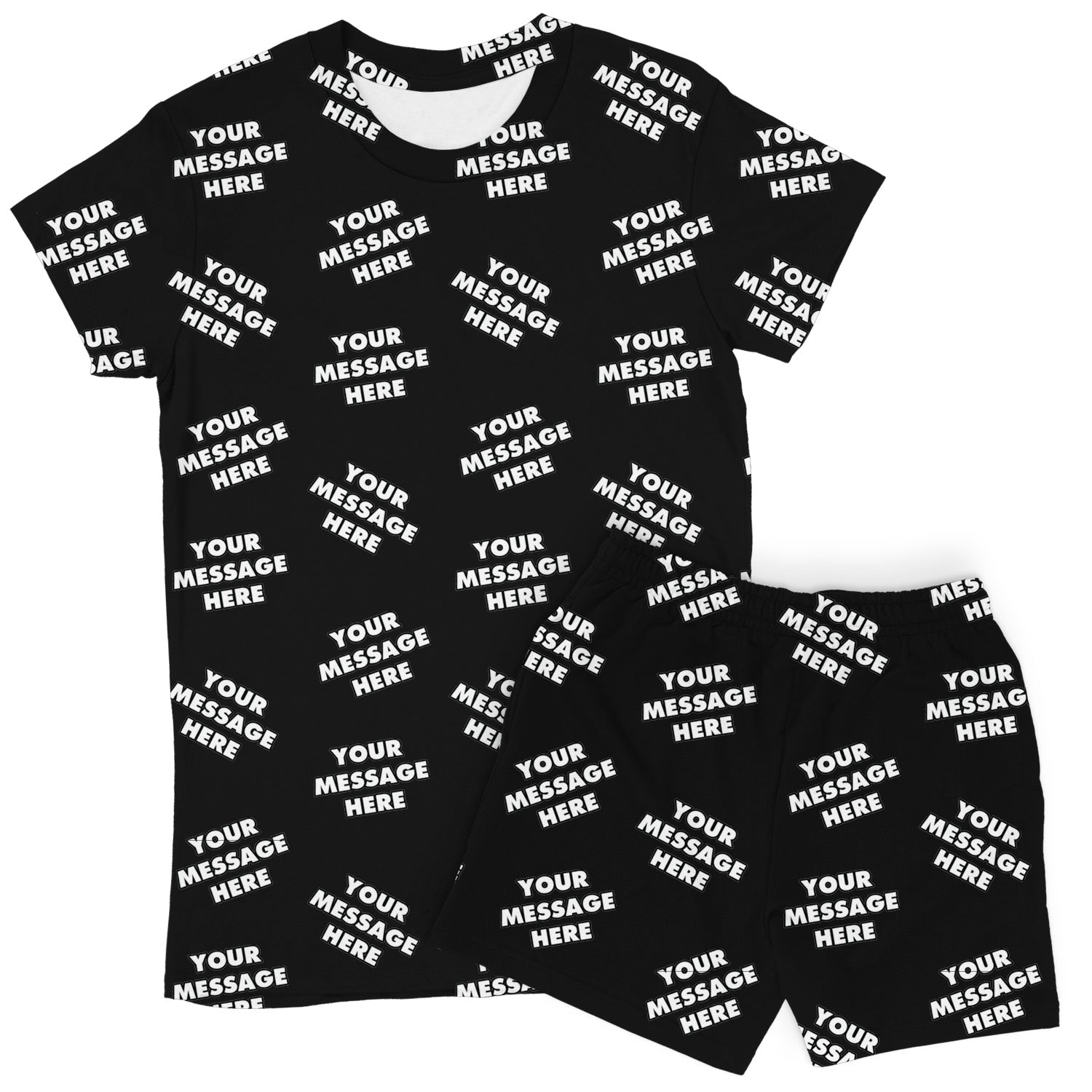 Women's Personalised Message PJs - Shorts Set