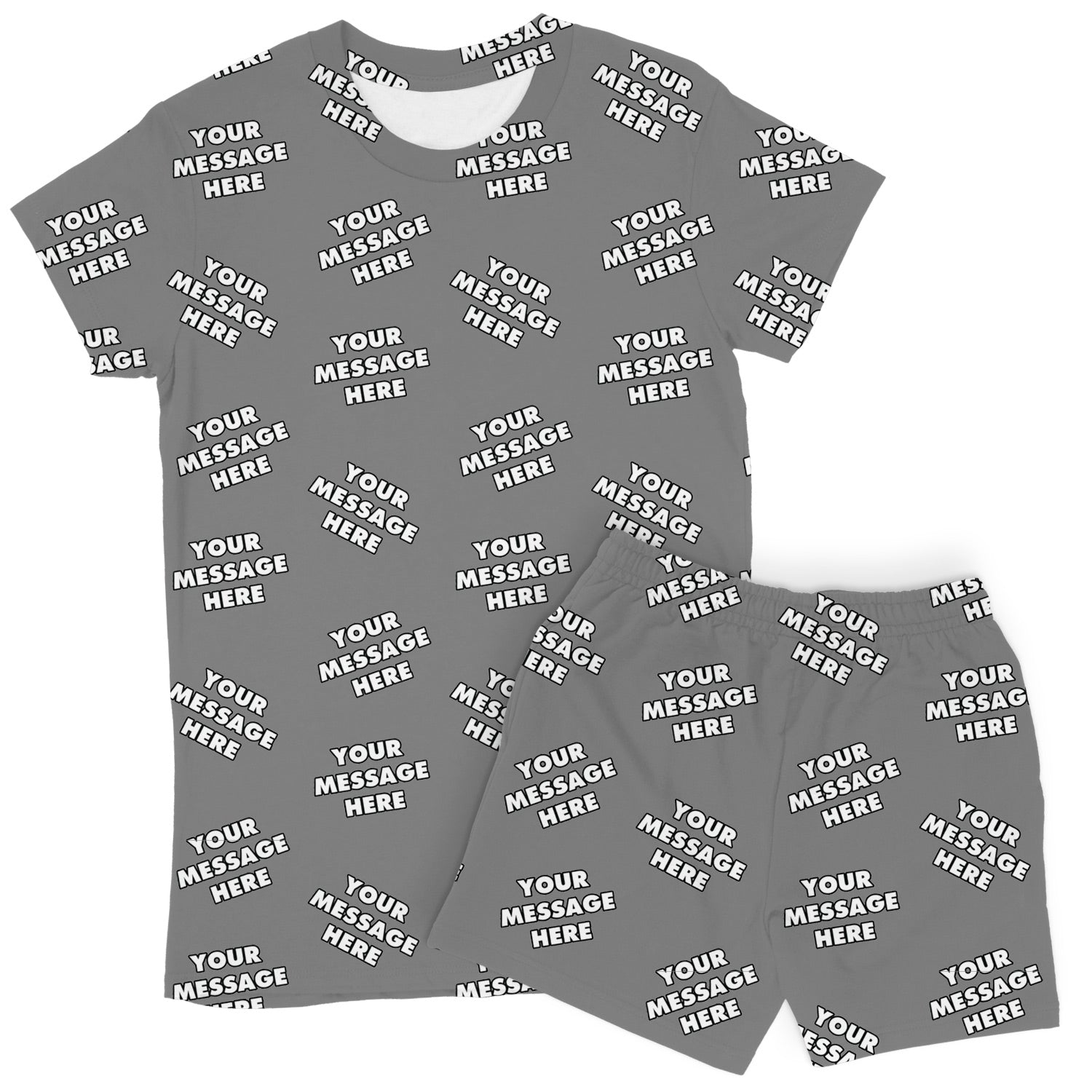 Women's Personalised Message PJs - Shorts Set