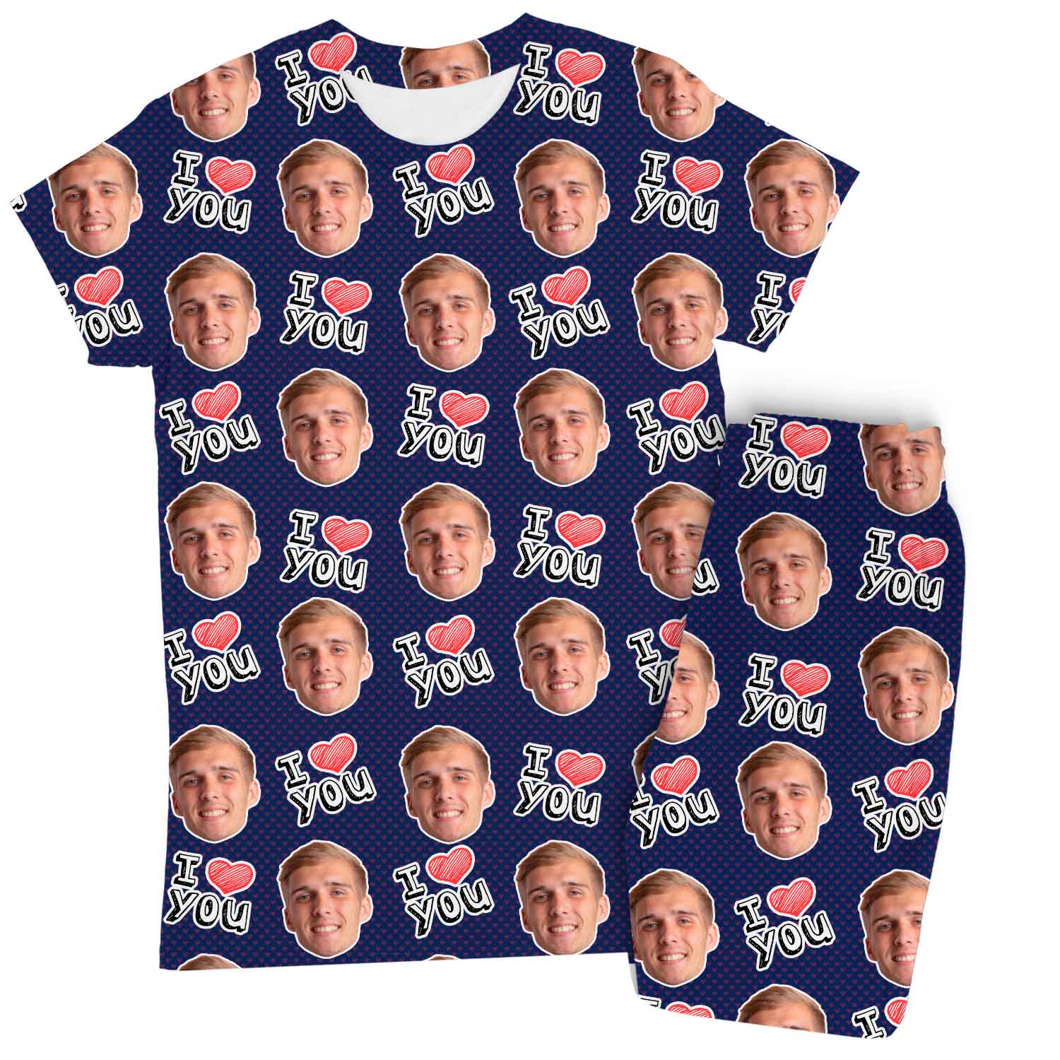 Women's I Heart You Personalised Pyjamas - Trouser Set