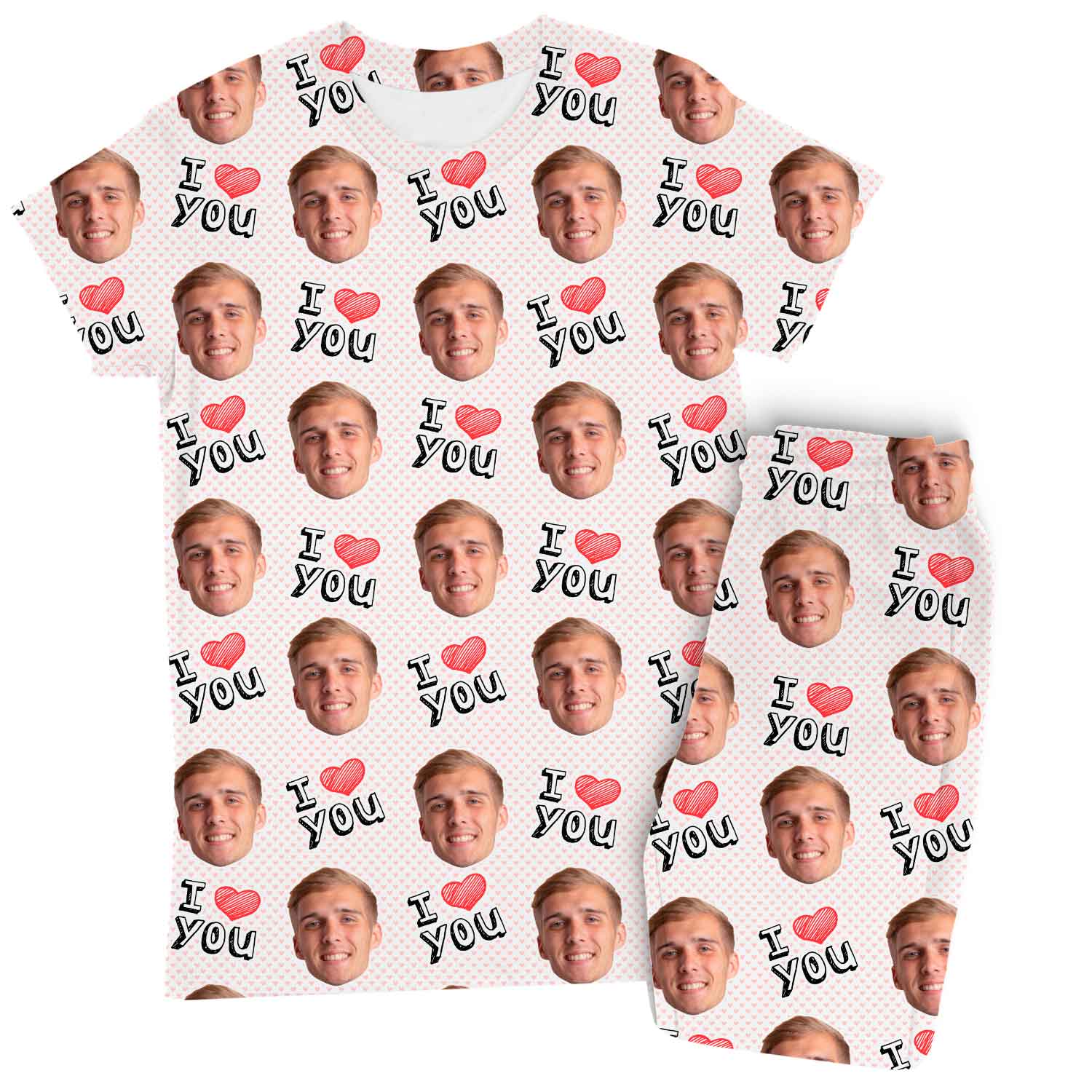 Women's I Heart You Personalised Pyjamas - Trouser Set