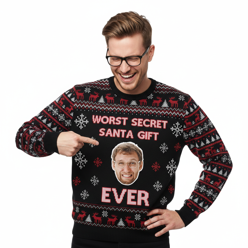 Worst Secret Santa Gift Ever Personalised Christmas Jumper