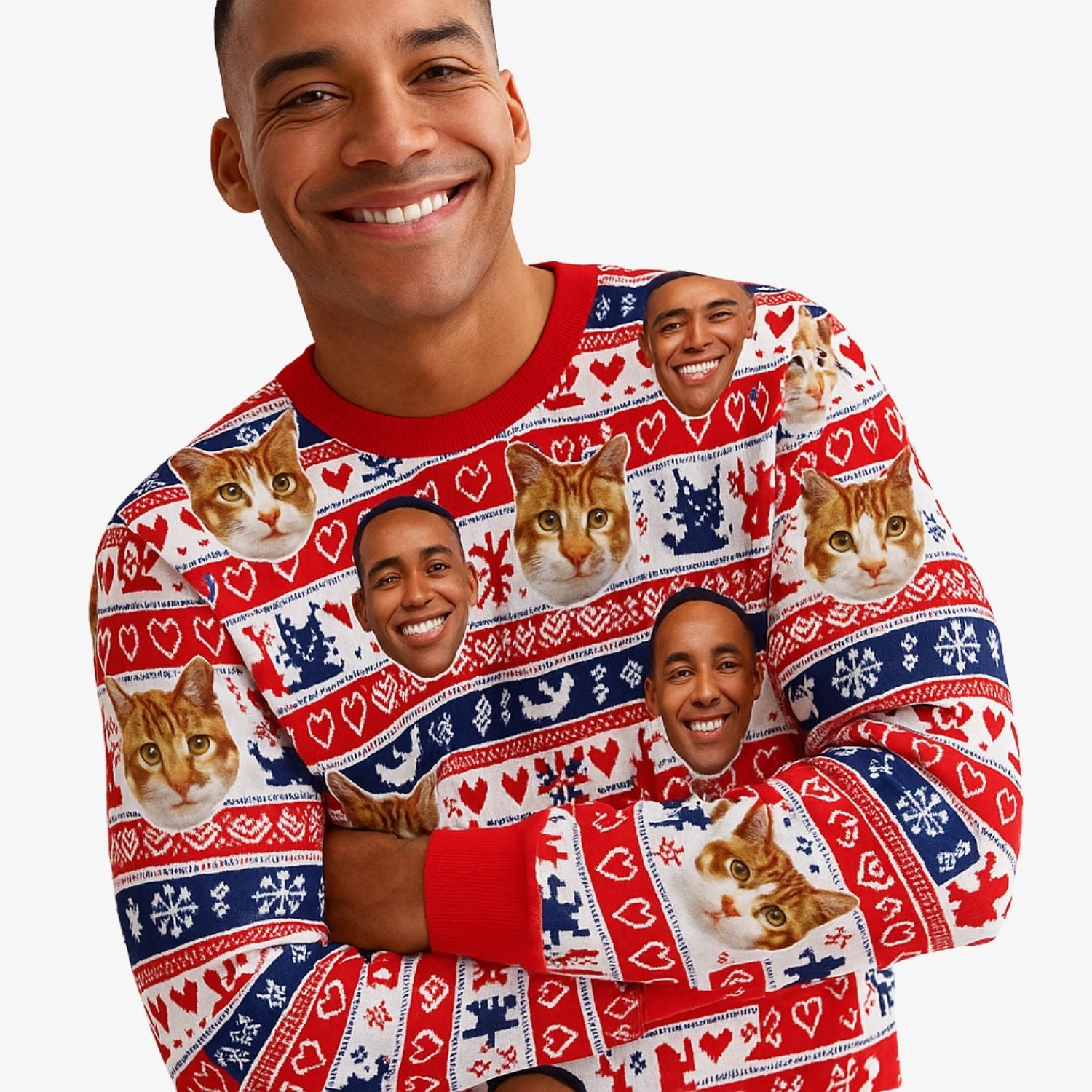 You & Your Cat Personalised Christmas Jumper