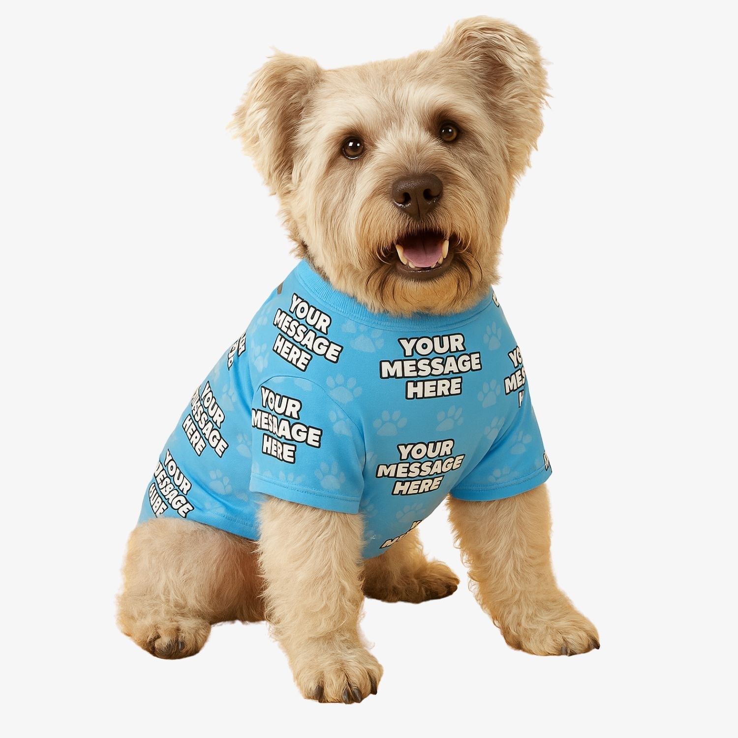 Your Message Personalised Dog T Shirt