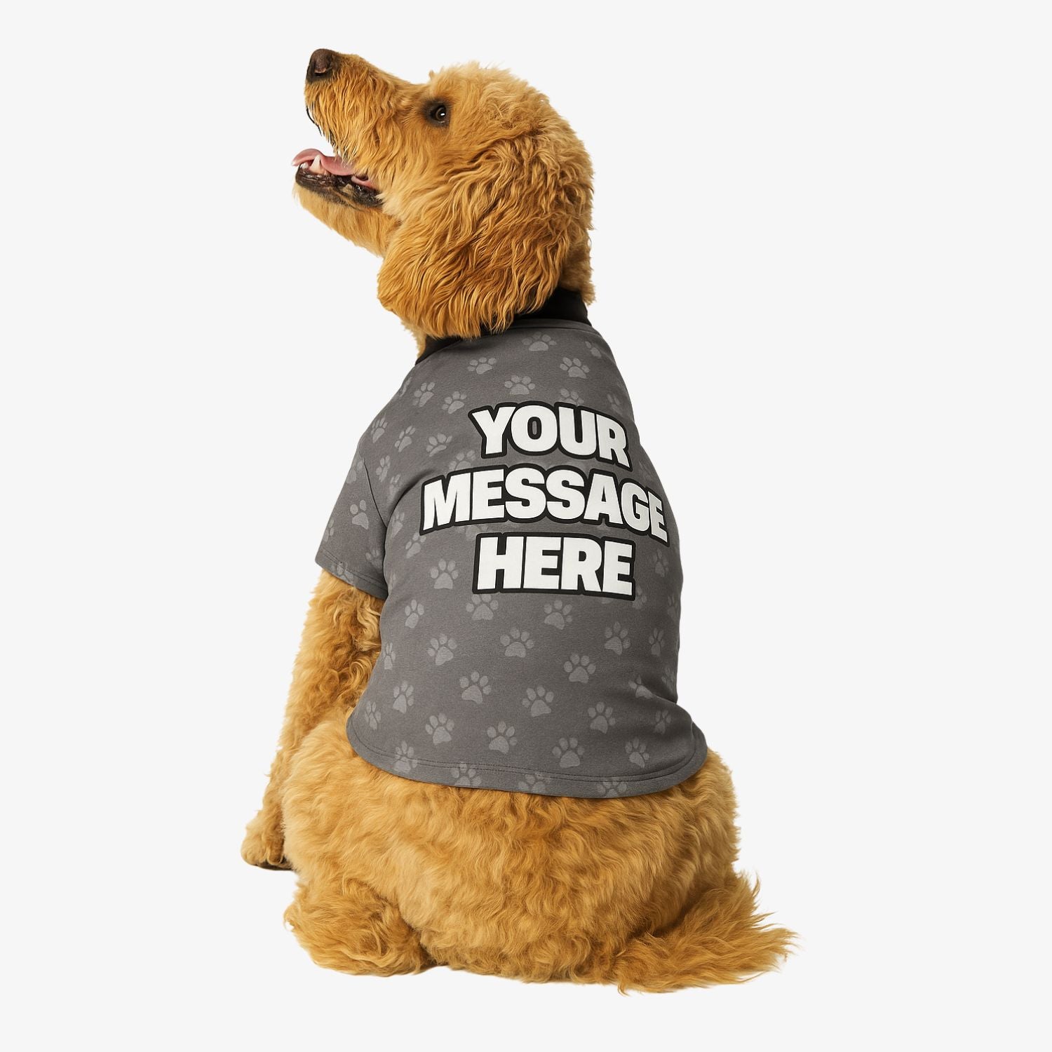 Custom Message Personalised Dog T Shirt