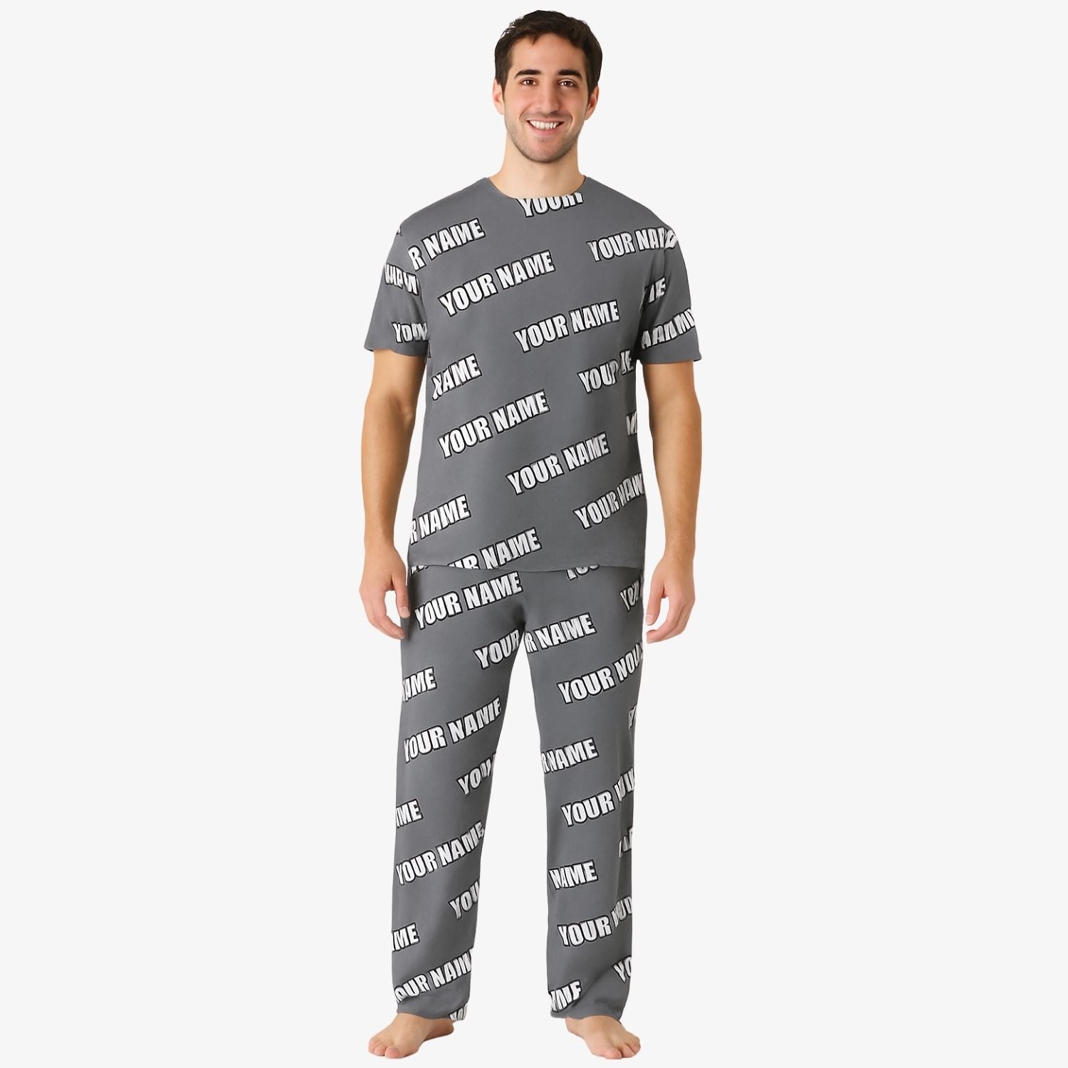 Your Name All Over Men's Personalised PJs - Trousers Set