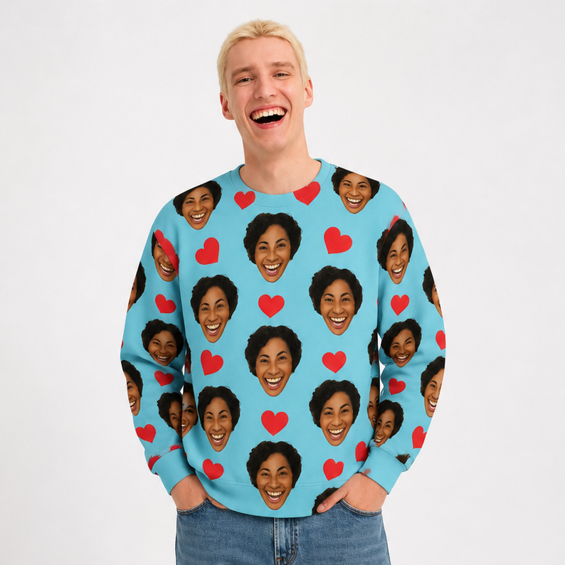 Red Hearts Personalised Sweatshirt