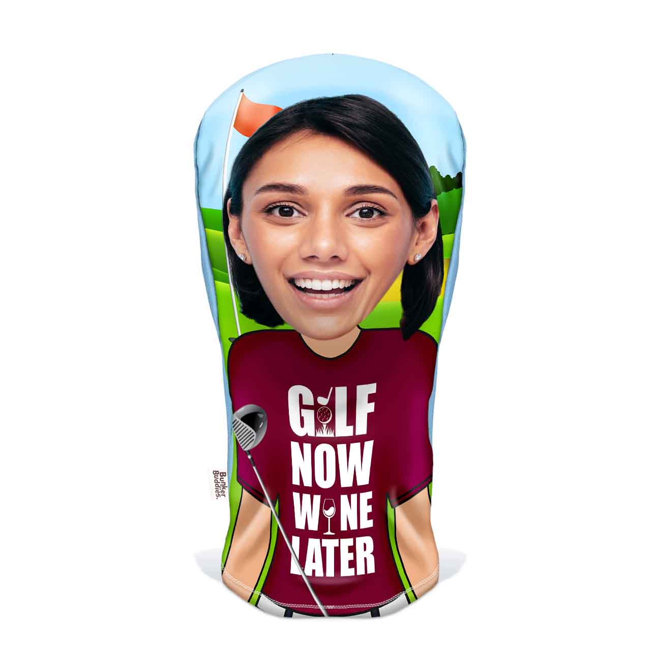 Golf Now, Wine Later Personalised Golf Head Cover