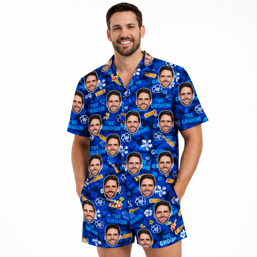 The Groom Personalised Hawaiian Shirt Shorts Set