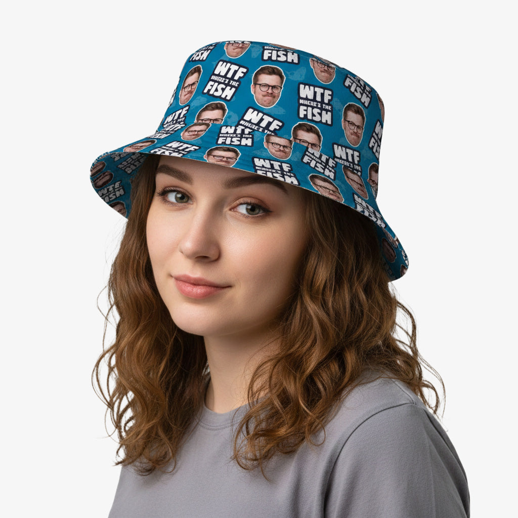 WTF Where's The Fish Custom Bucket Hat