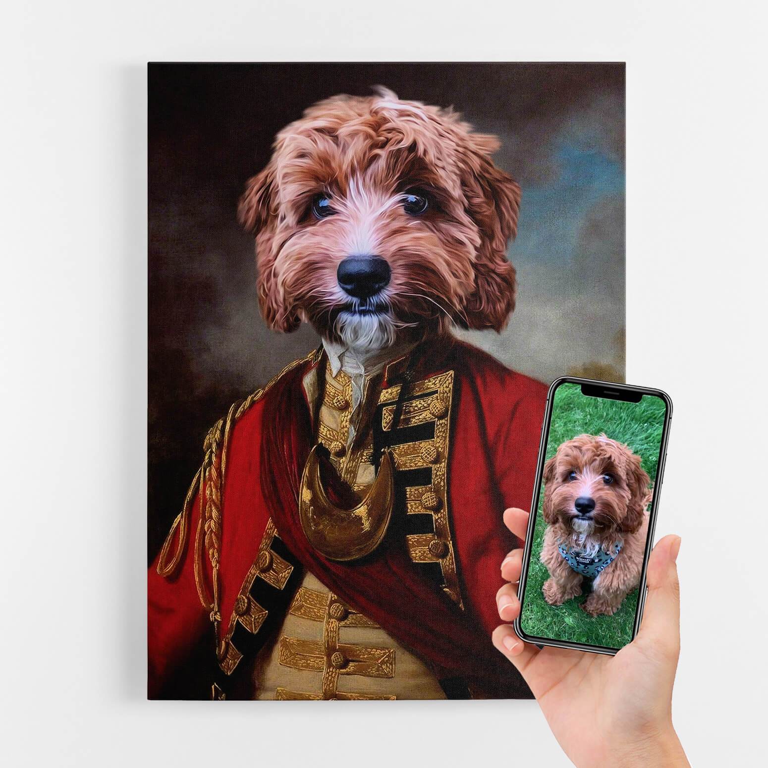 Dog Royal Regiment Portrait Canvas