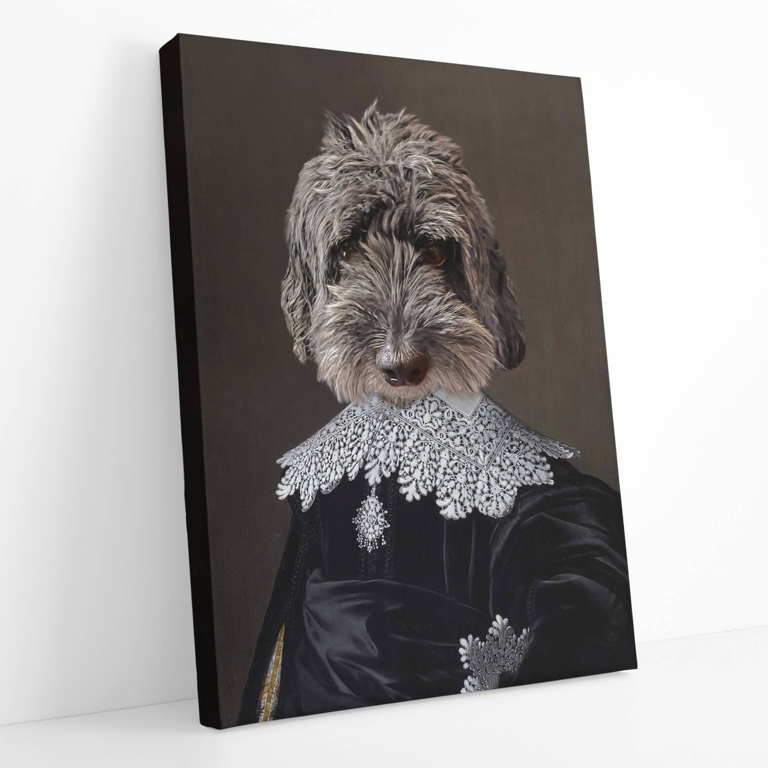 Dog Gentleman Portrait Canvas Print