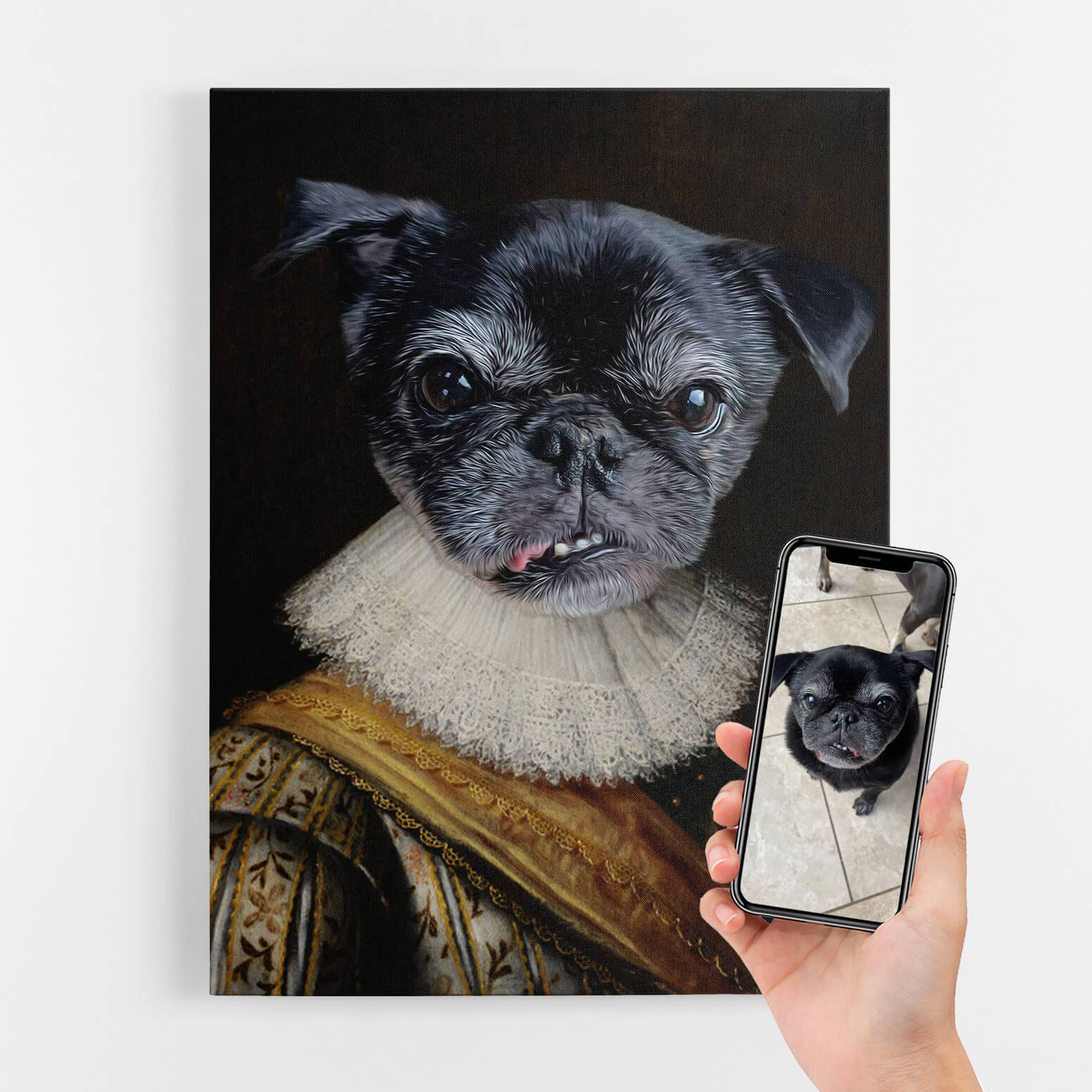 Dog Noble Portrait Canvas