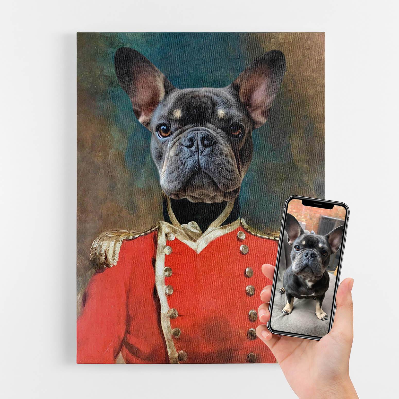 Dog Soldier Portrait Canvas