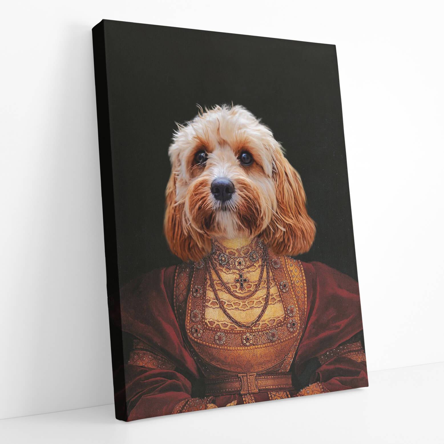 Dog Royal Mistress Portrait Canvas