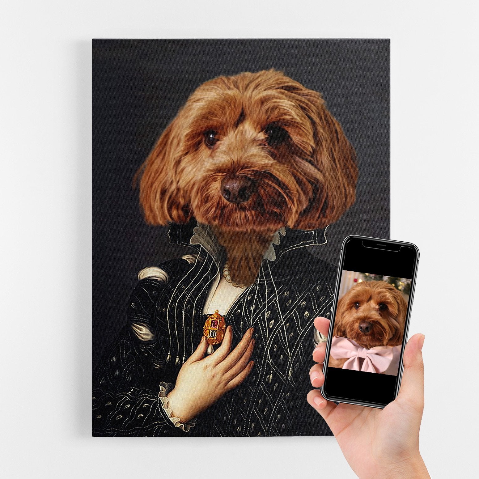 Dog Nobel Woman Canvas Portrait Canvas