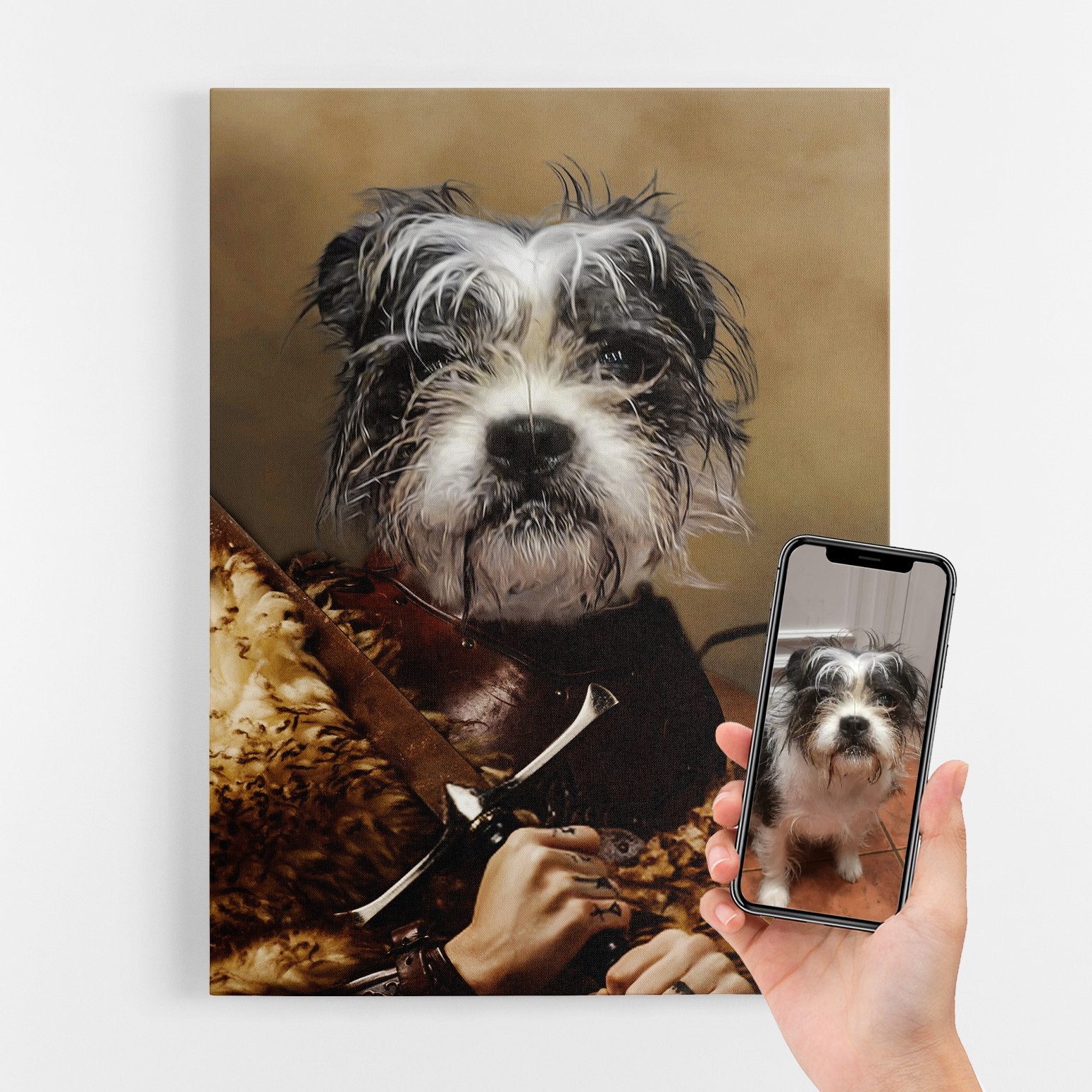 Dog Barbarian Portrait Canvas