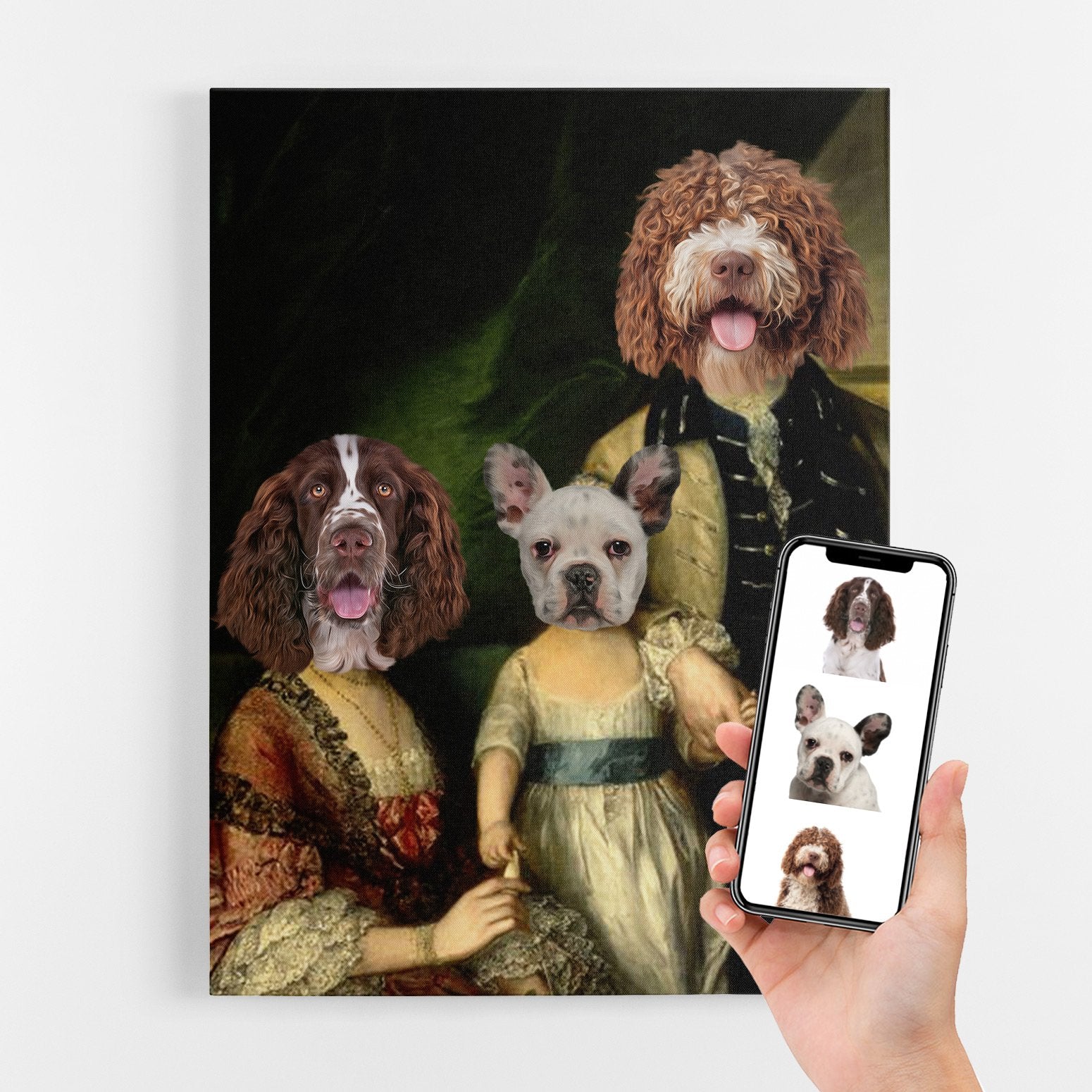Dog Victorian Royal Family Portrait Canvas