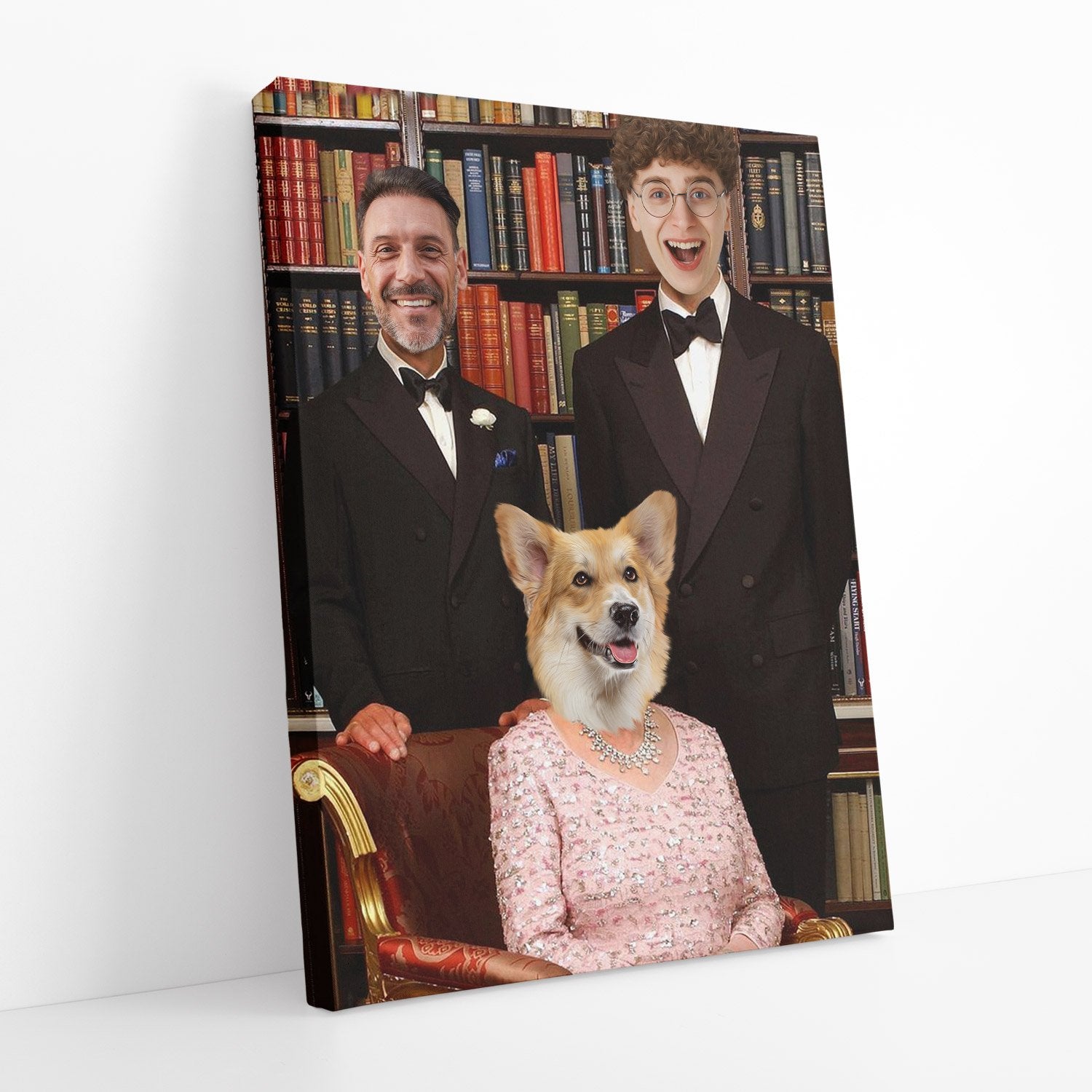 Dog Queen & Servant Portrait Canvas