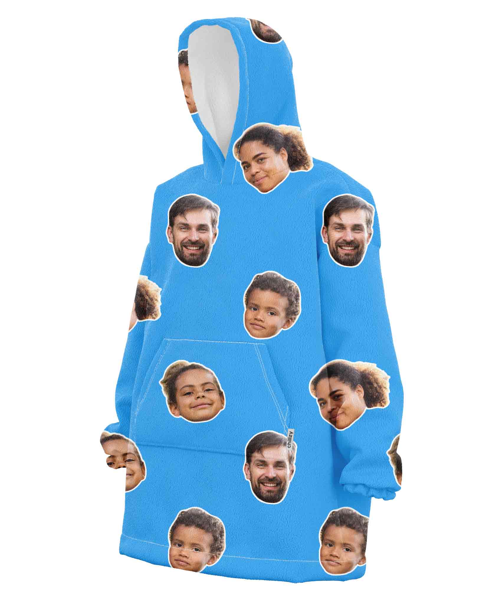 Family Face Custom Hoodie Blanket