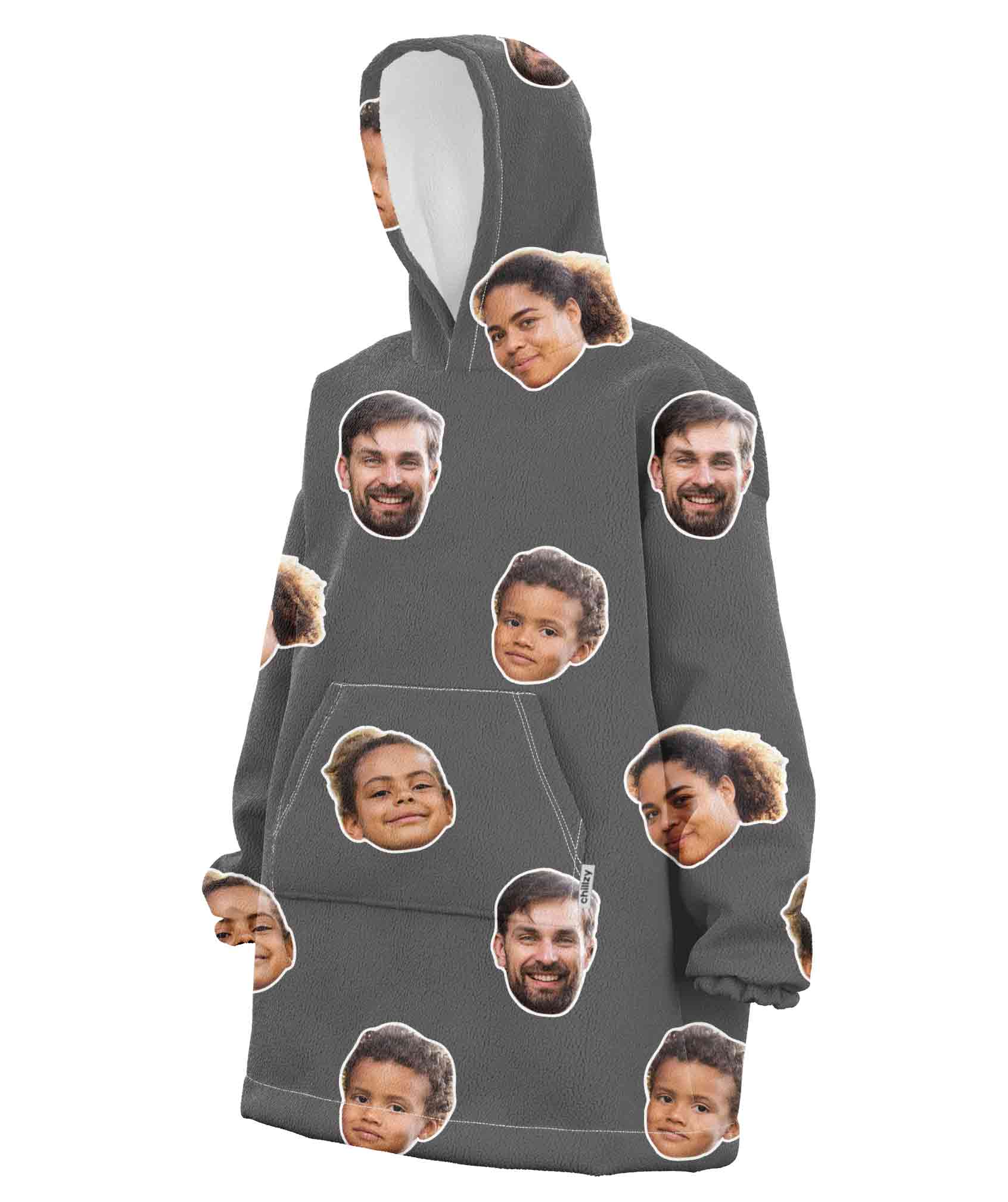 Family Face Custom Hoodie Blanket