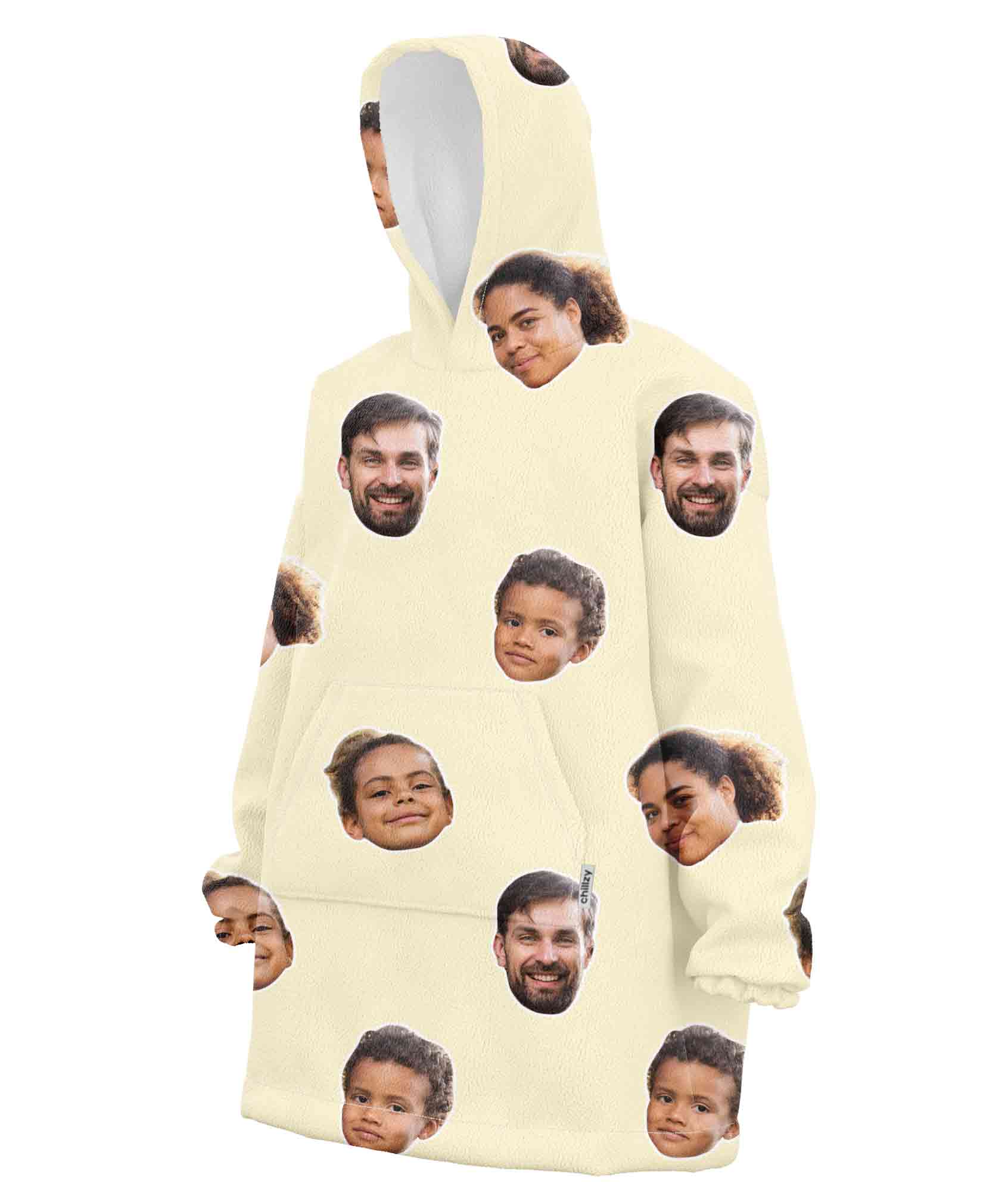 Family Face Custom Hoodie Blanket