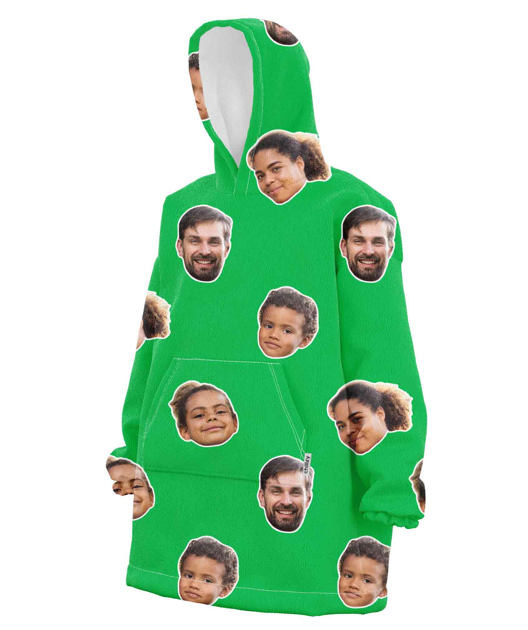 Family Face Custom Hoodie Blanket