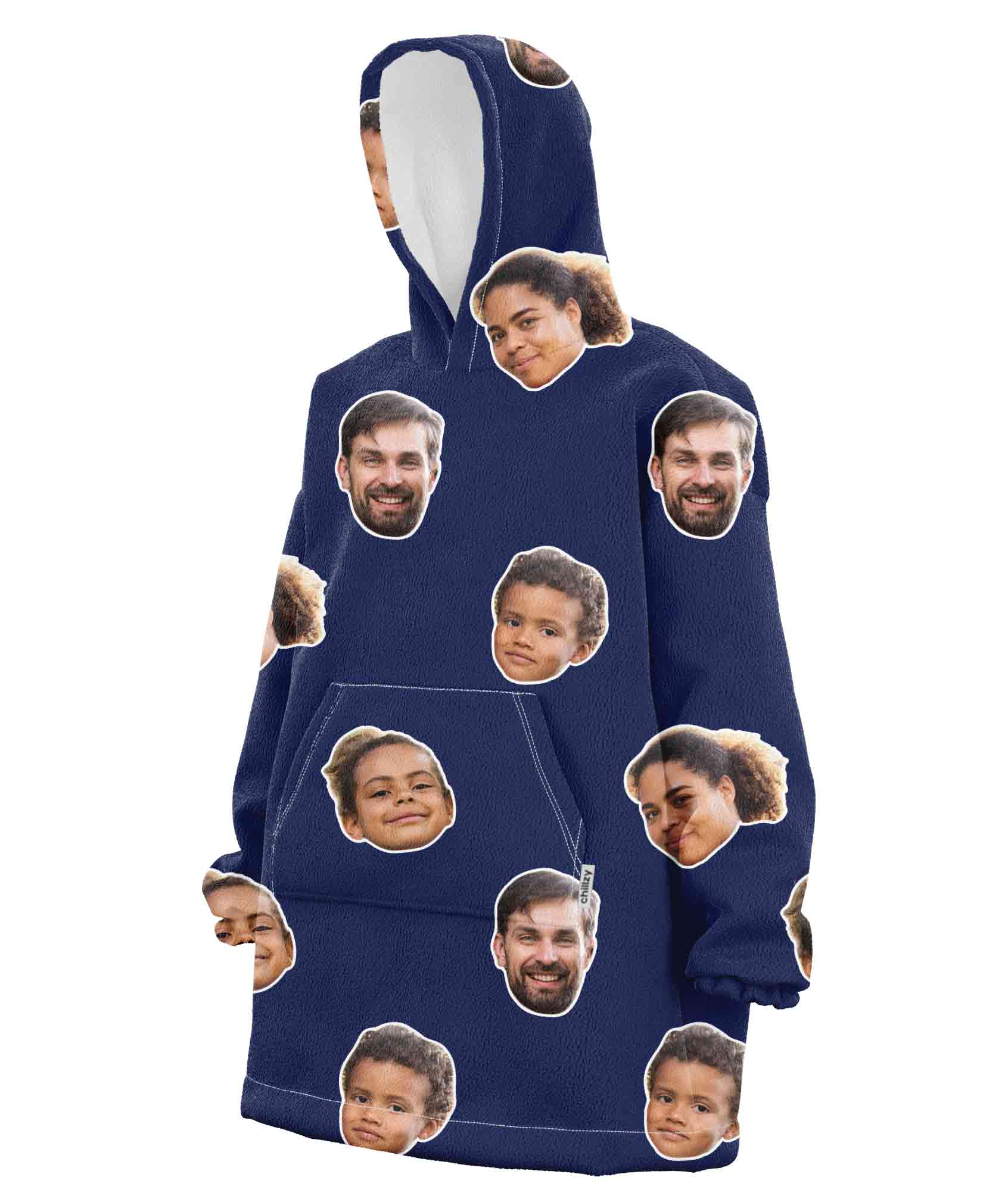 Family Face Custom Hoodie Blanket