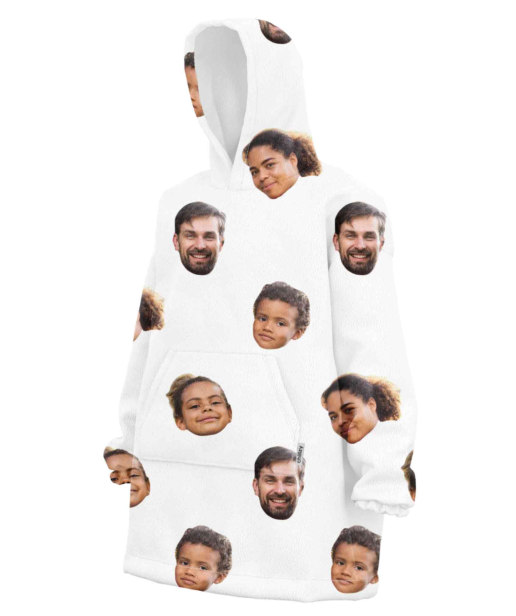 Family Face Custom Hoodie Blanket