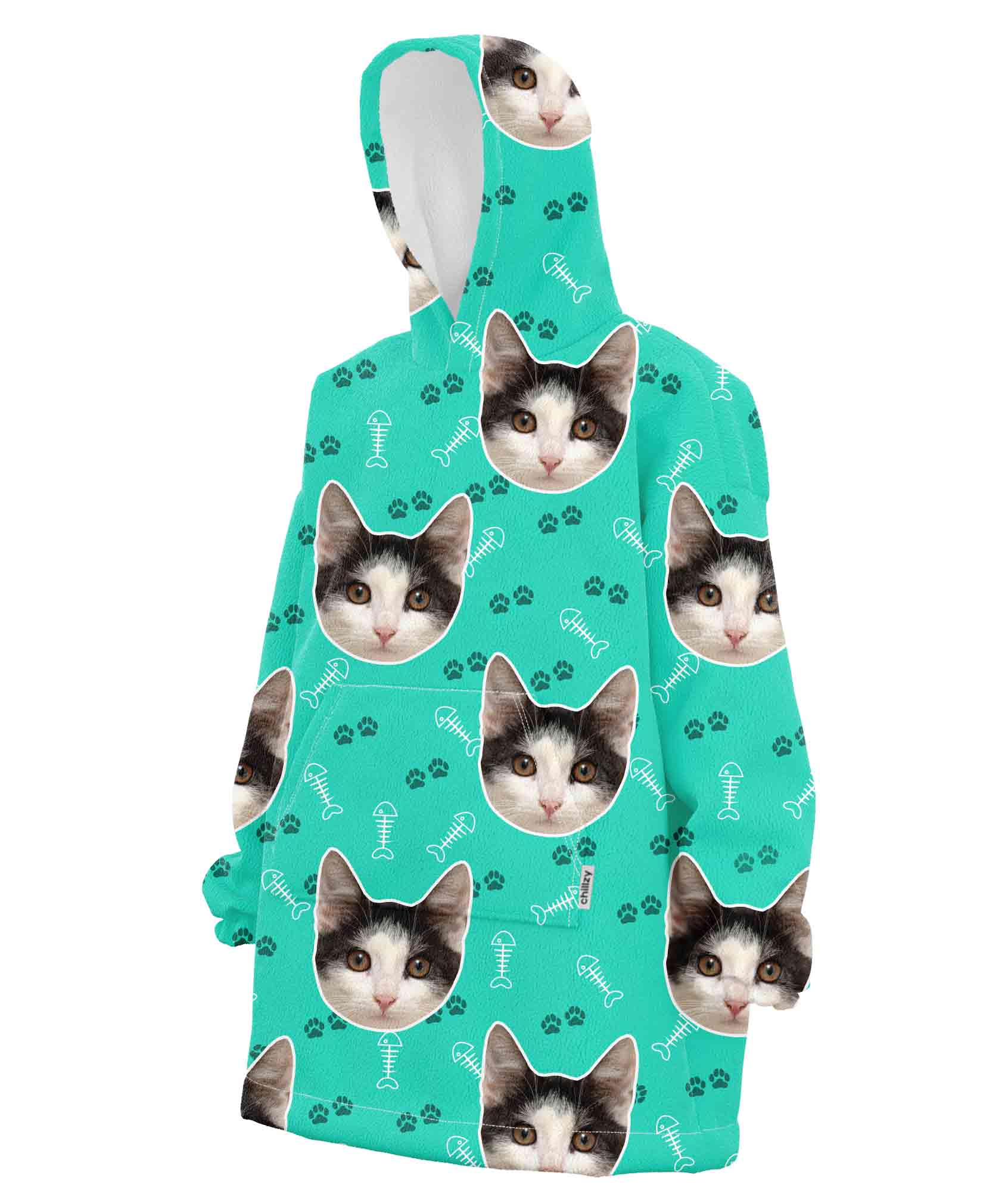 Your Cat Custom Hoodie Blanket