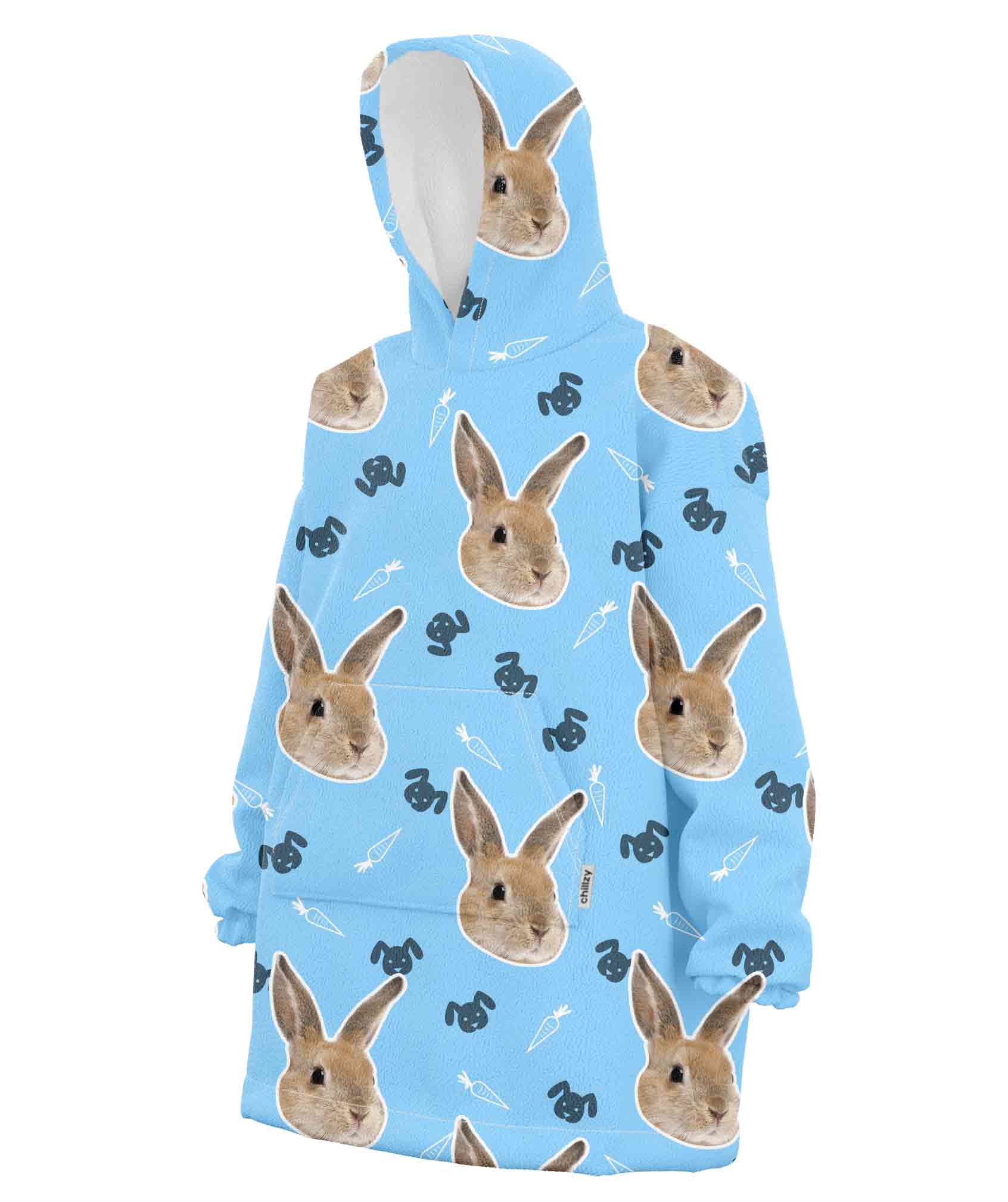 Your Rabbit Custom Hoodie Blanket