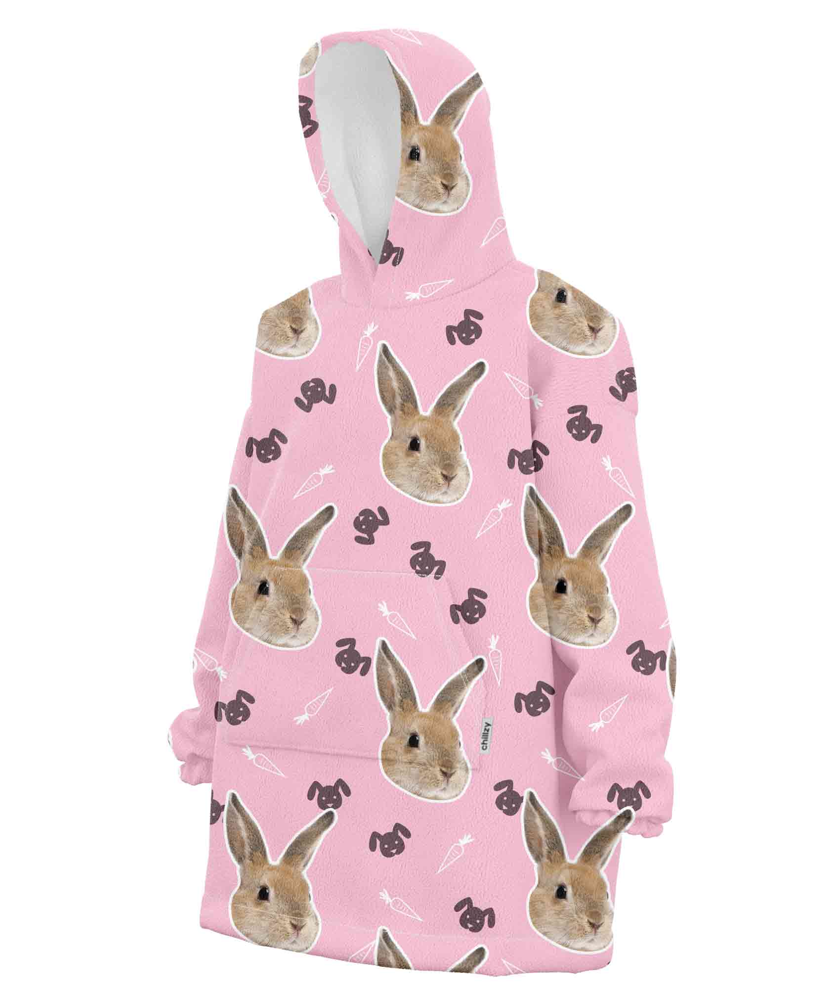 Your Rabbit Custom Hoodie Blanket