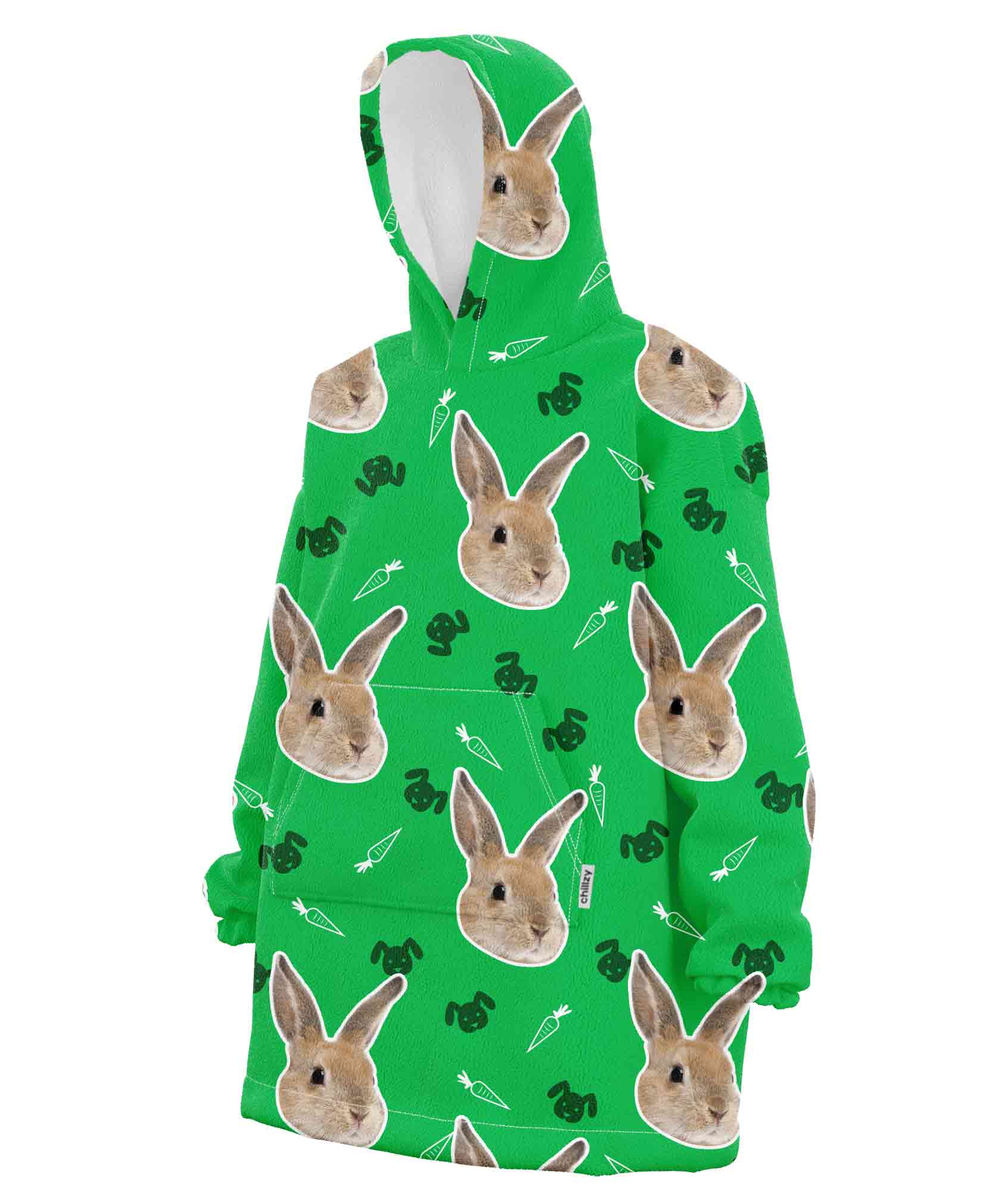 Your Rabbit Custom Hoodie Blanket