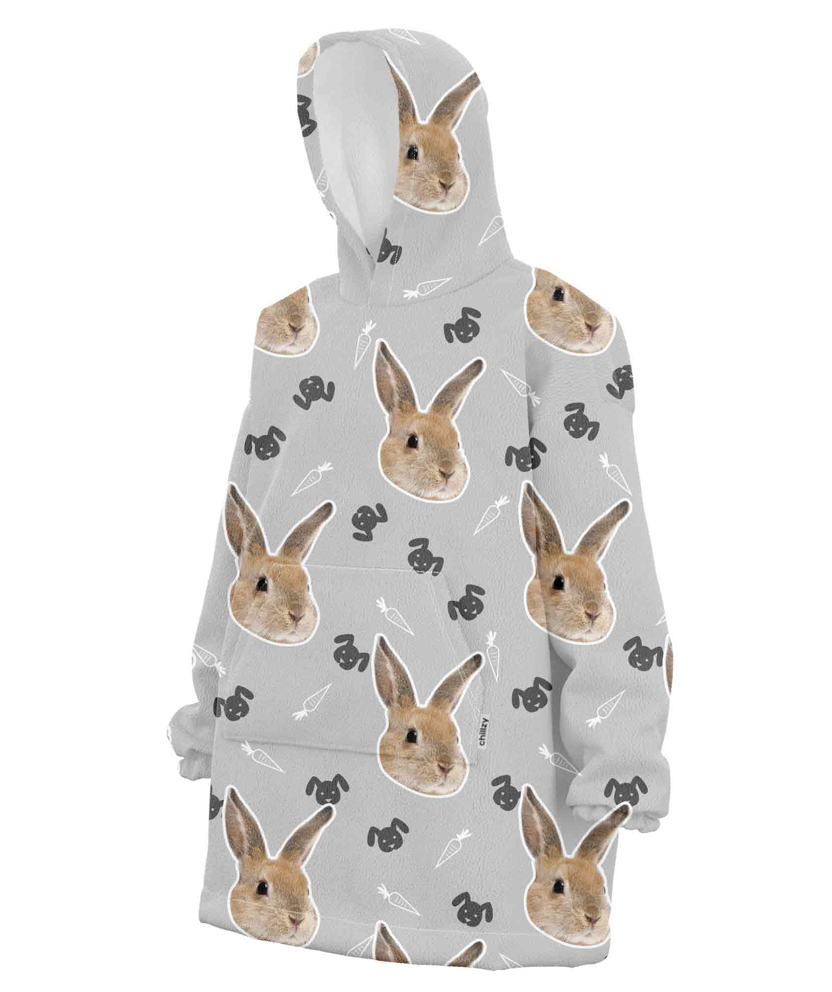 Your Rabbit Custom Hoodie Blanket