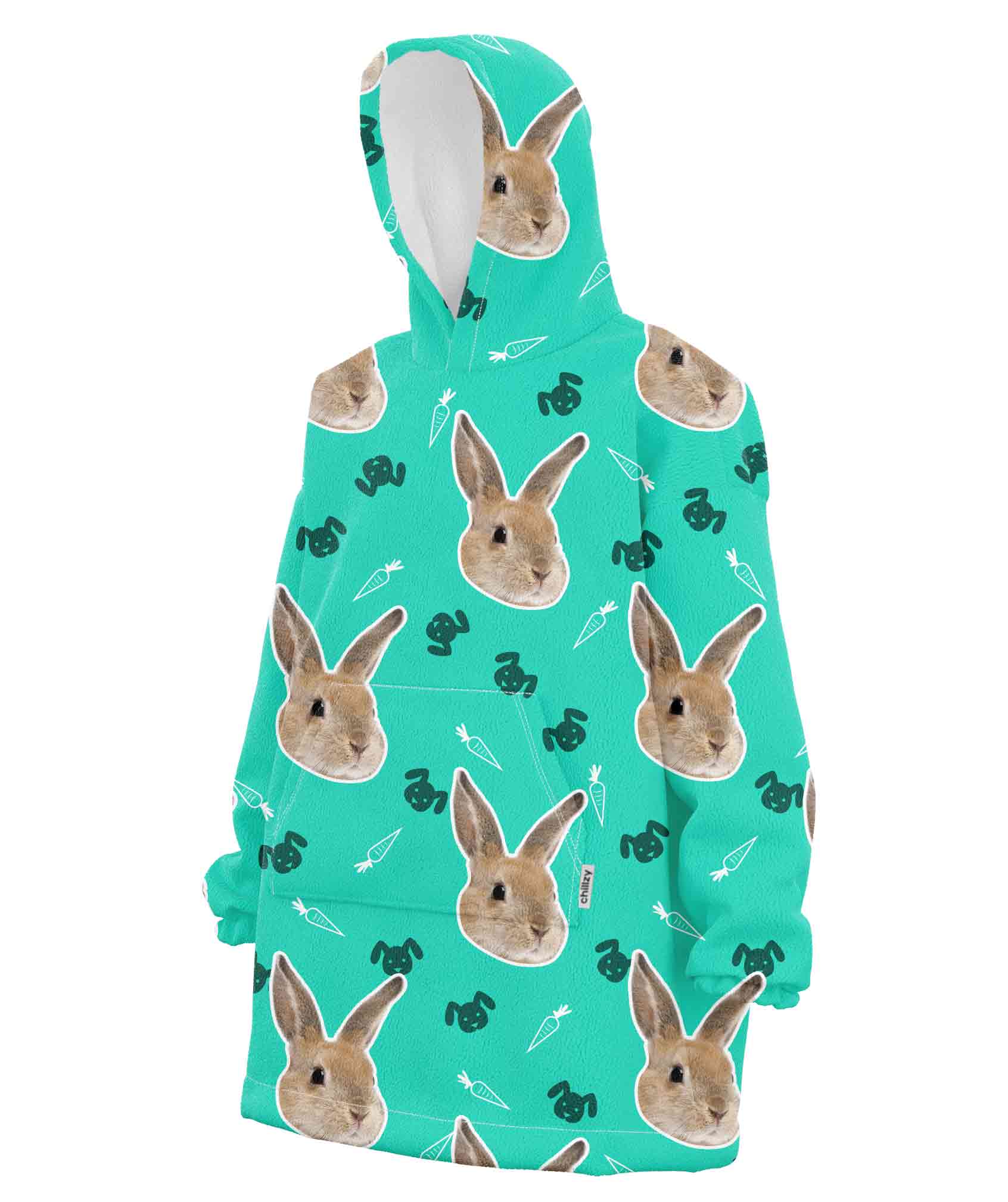 Your Rabbit Custom Hoodie Blanket