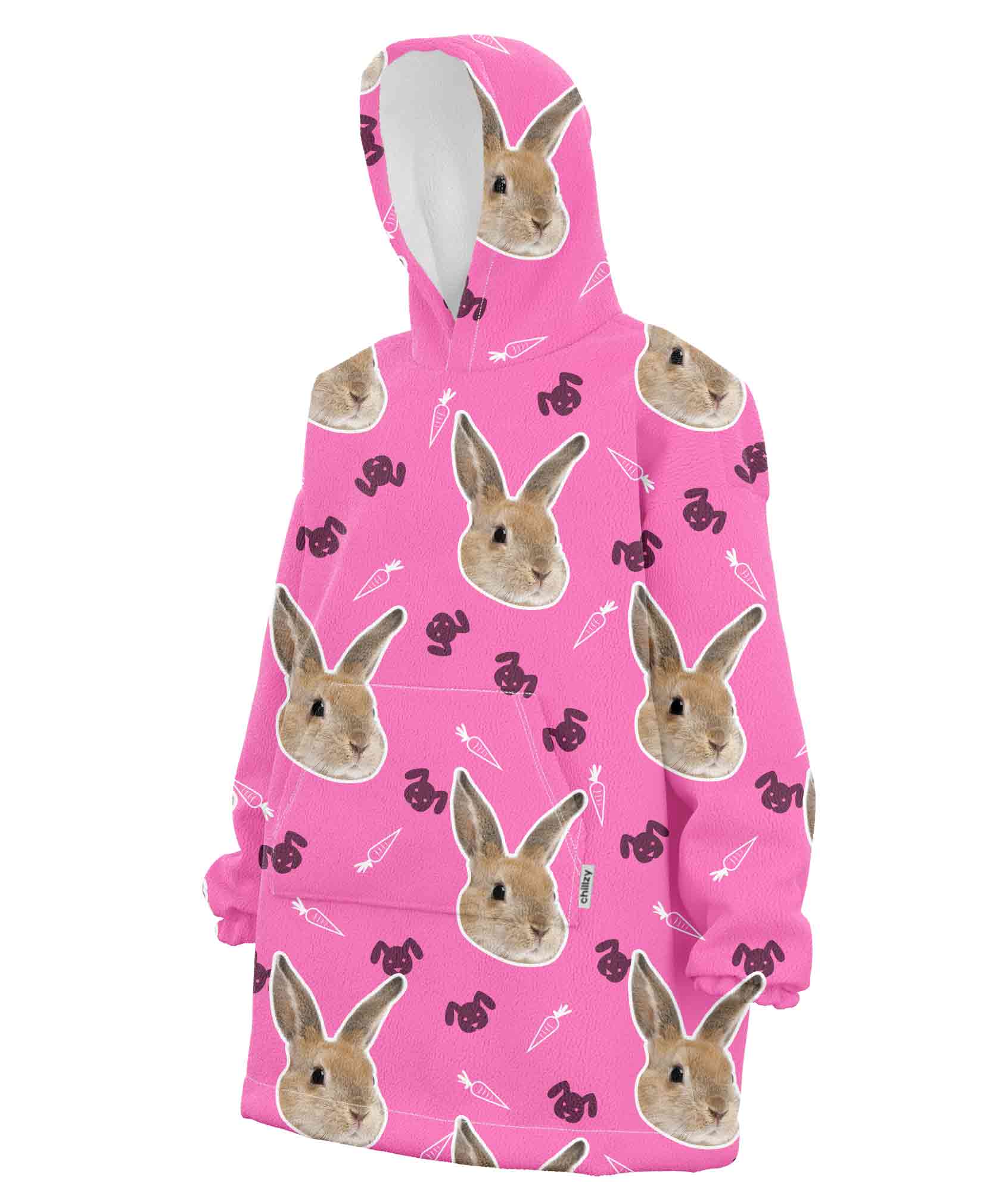 Your Rabbit Custom Hoodie Blanket