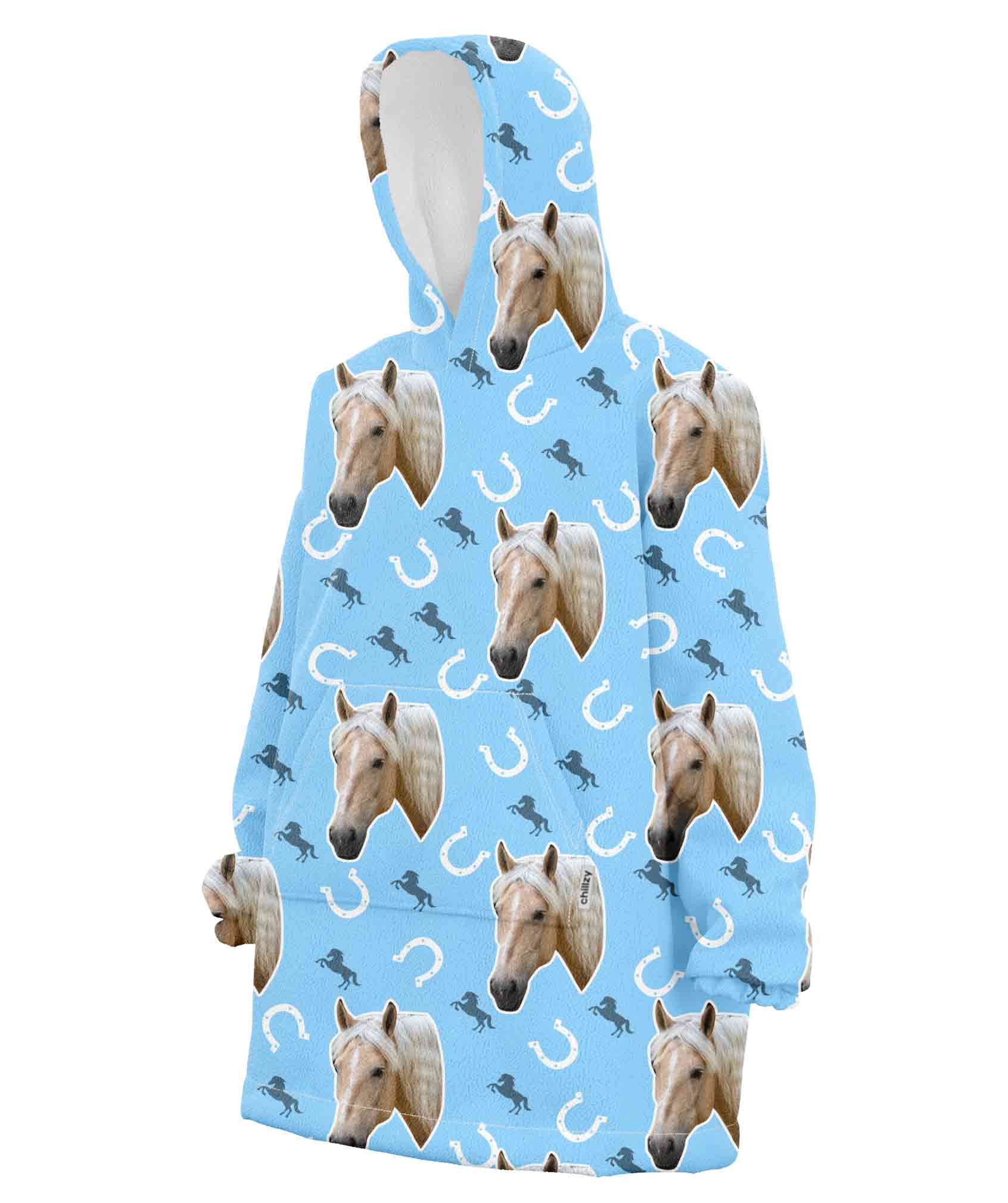 Your Horse Custom Hoodie Blanket