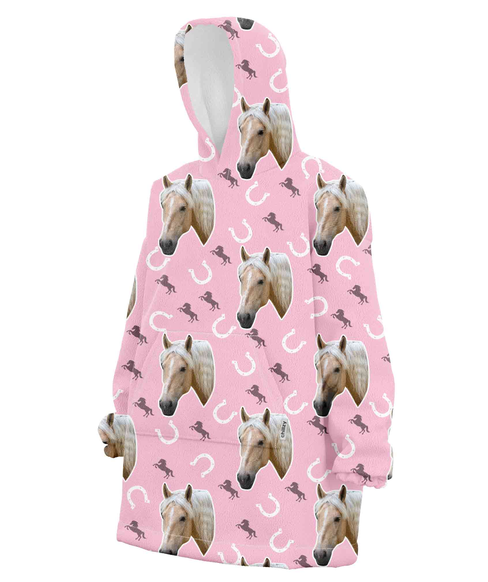 Your Horse Custom Hoodie Blanket