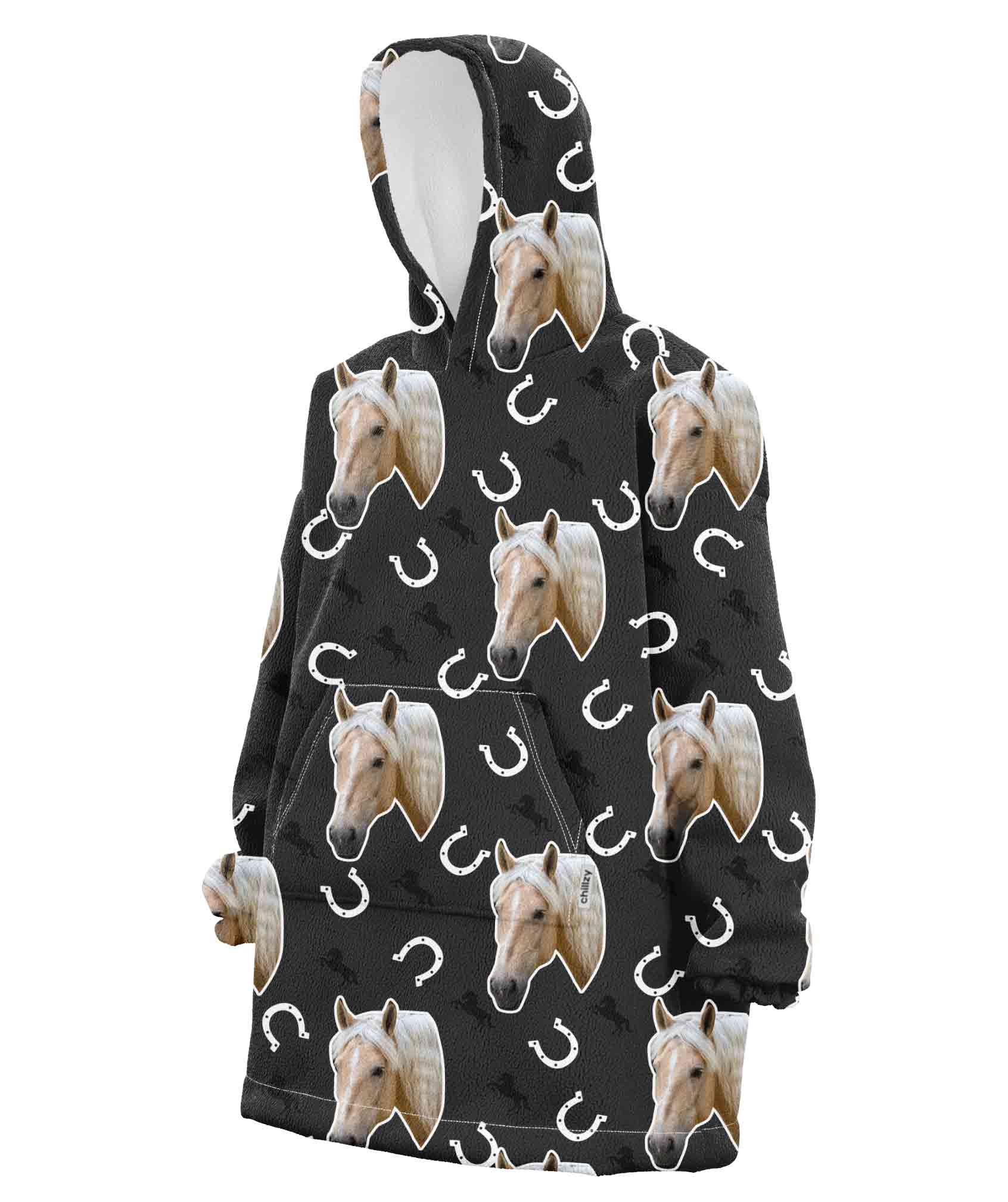 Your Horse Custom Hoodie Blanket