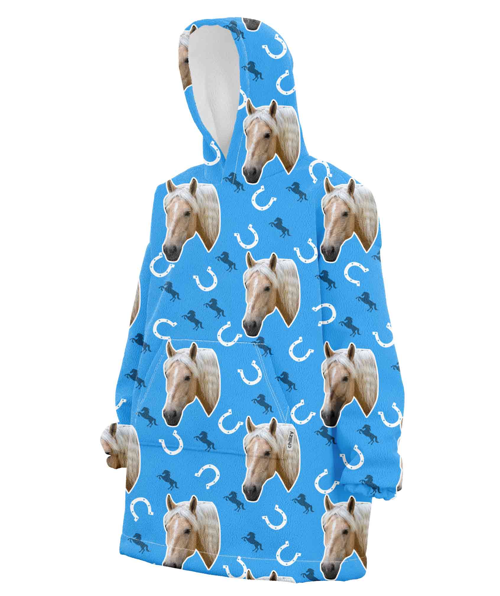 Your Horse Custom Hoodie Blanket