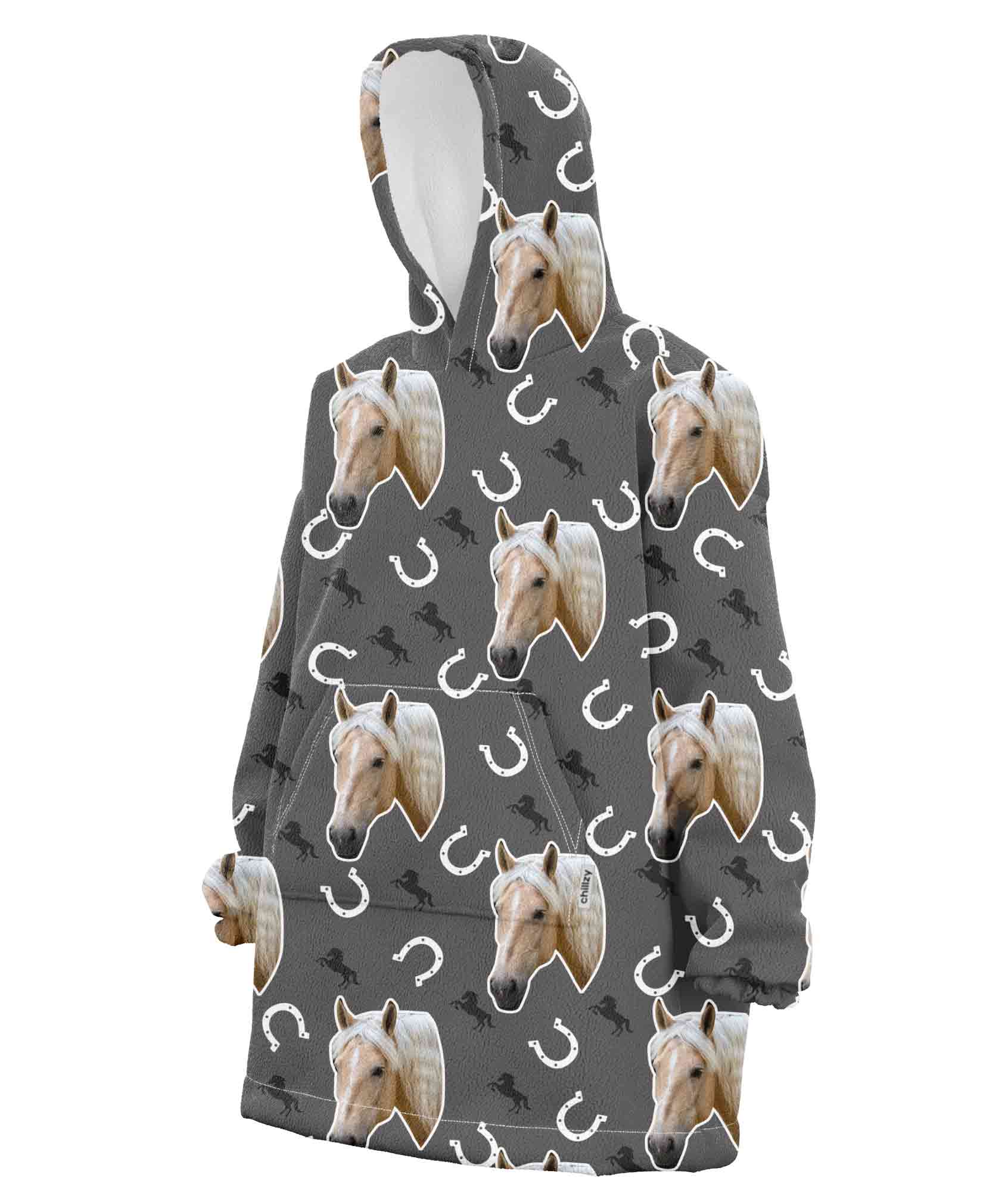 Your Horse Custom Hoodie Blanket