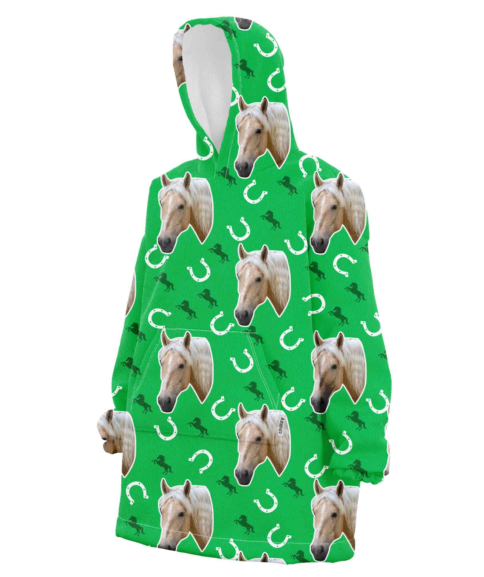 Your Horse Custom Hoodie Blanket