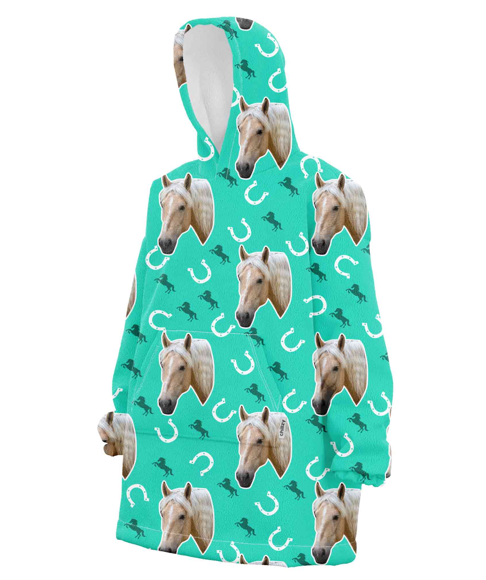 Your Horse Custom Hoodie Blanket