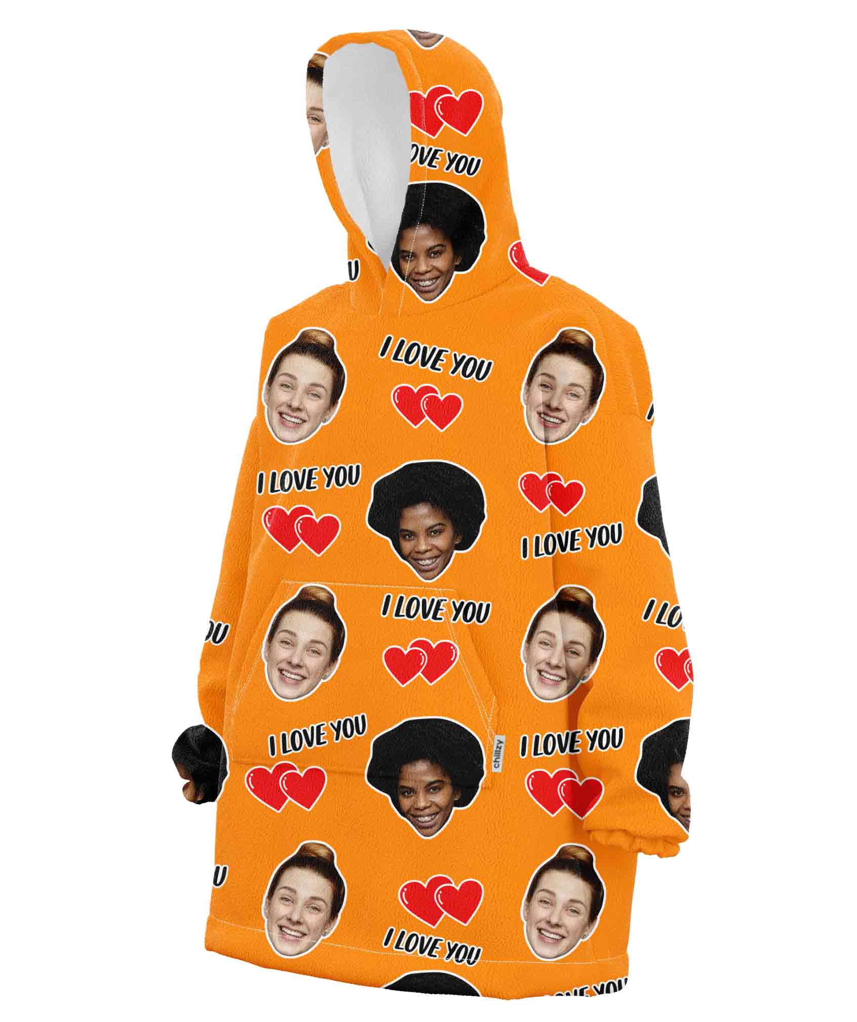 I Love You Personalised Hoodie Blanket