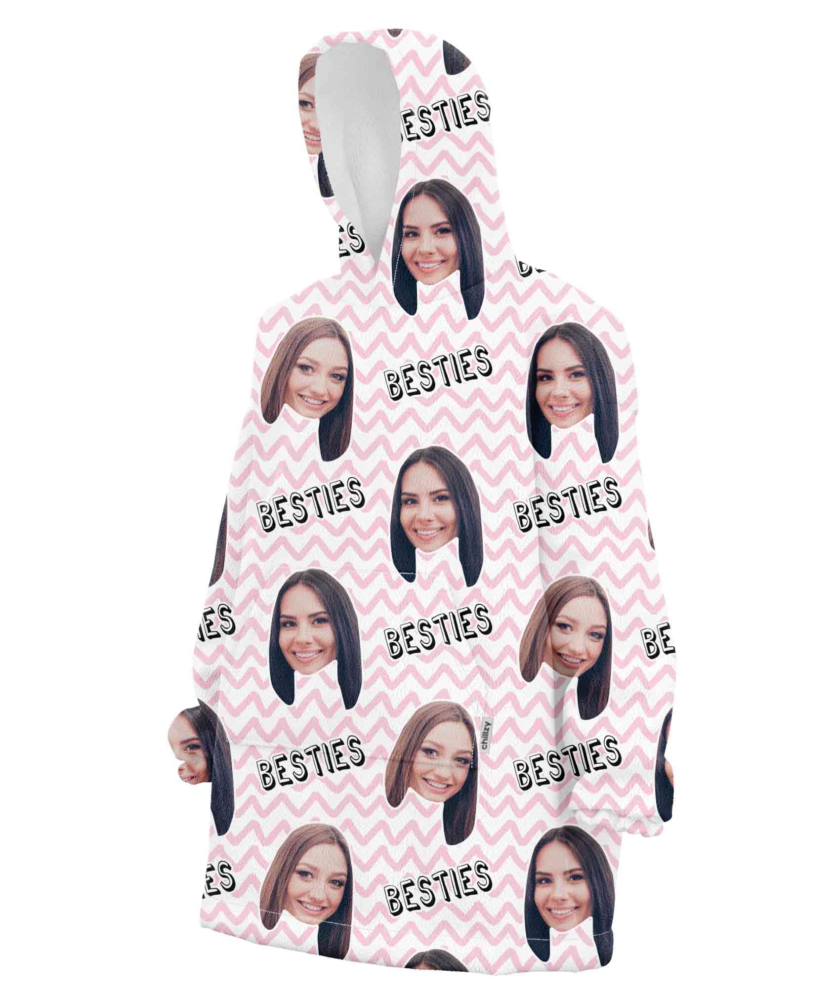 Besties Personalised Hoodie Blanket